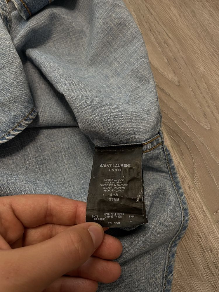 Saint Laurent Paris Saint Laurent Paris 2014 Japan Unisex Denim Shirt Size US M / EU 48-50 / 2 - 6 Thumbnail