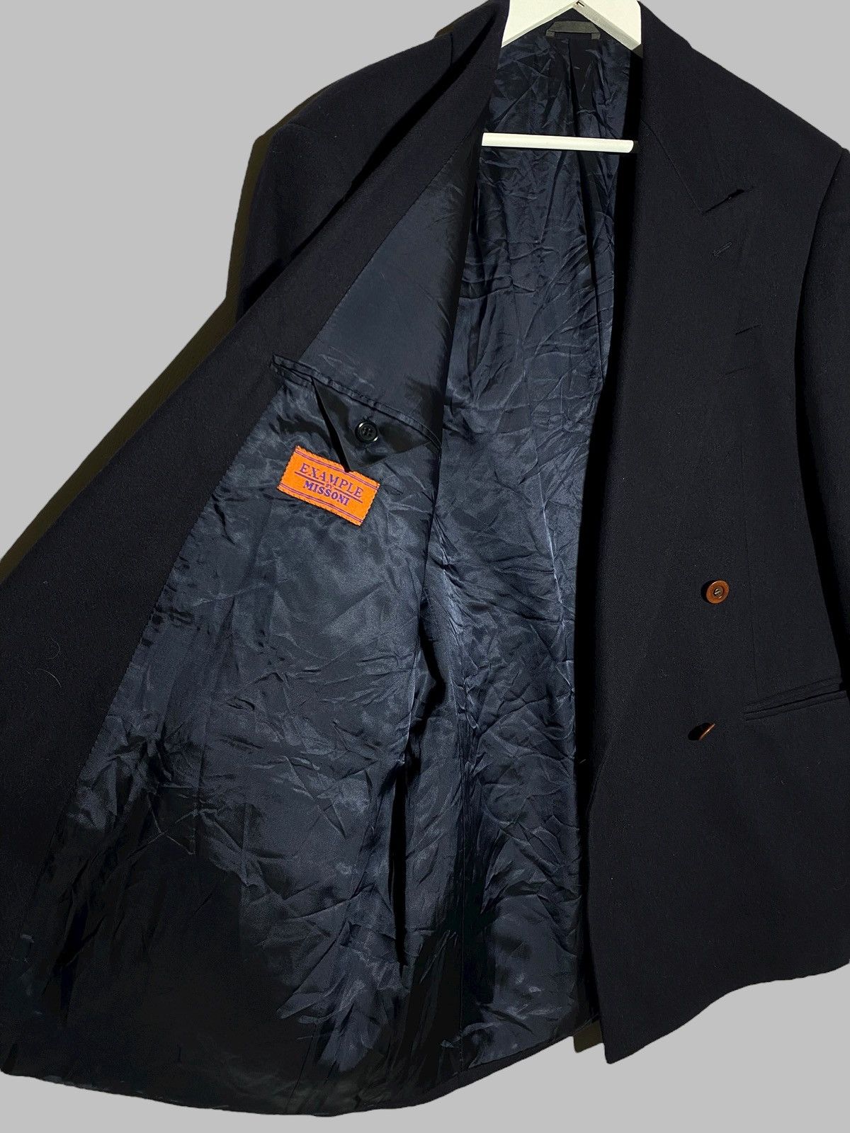Missoni Missoni Example Double Breasted Blue Wool Blazer Size 50R - 16 Thumbnail