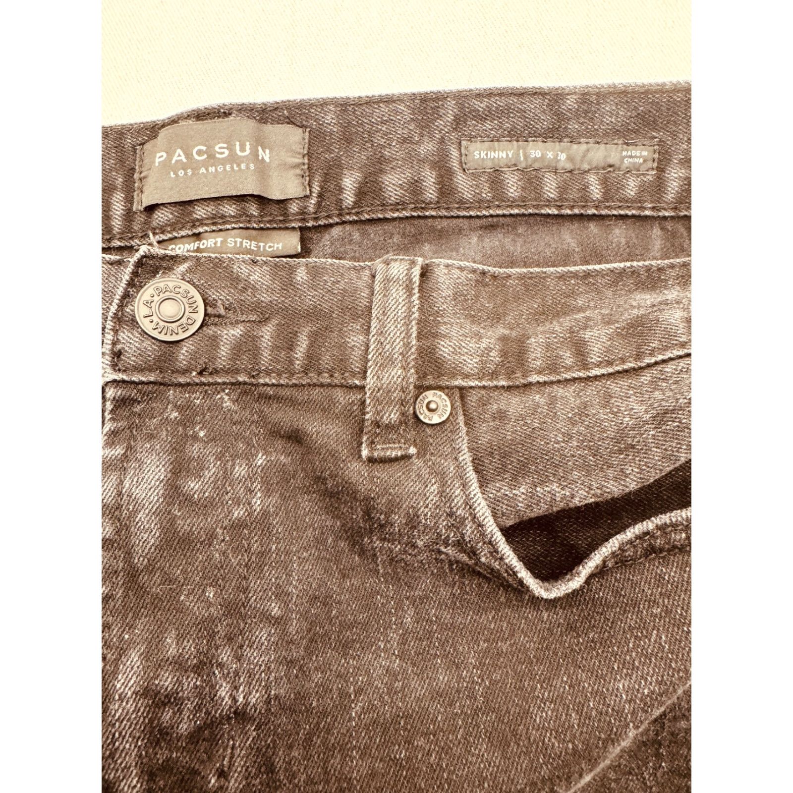 Pacsun Pacsun Jeans Mens 30X30 Black Distressed Denim Comfort Stretch Skinny Pants 30 Inseam 30x30 5-Pocket PacSun Jeans Mens Size US 30 / EU 46 - 7 Thumbnail