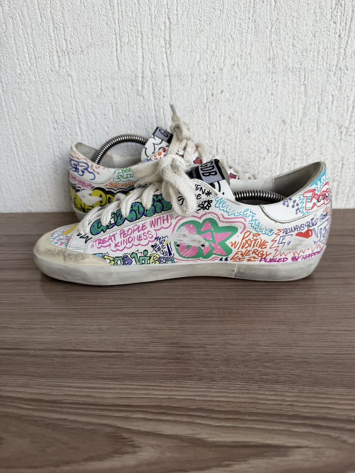 Golden Goose graffiti superstar Gats trainer Size US 8 / IT 38 - 14 Thumbnail
