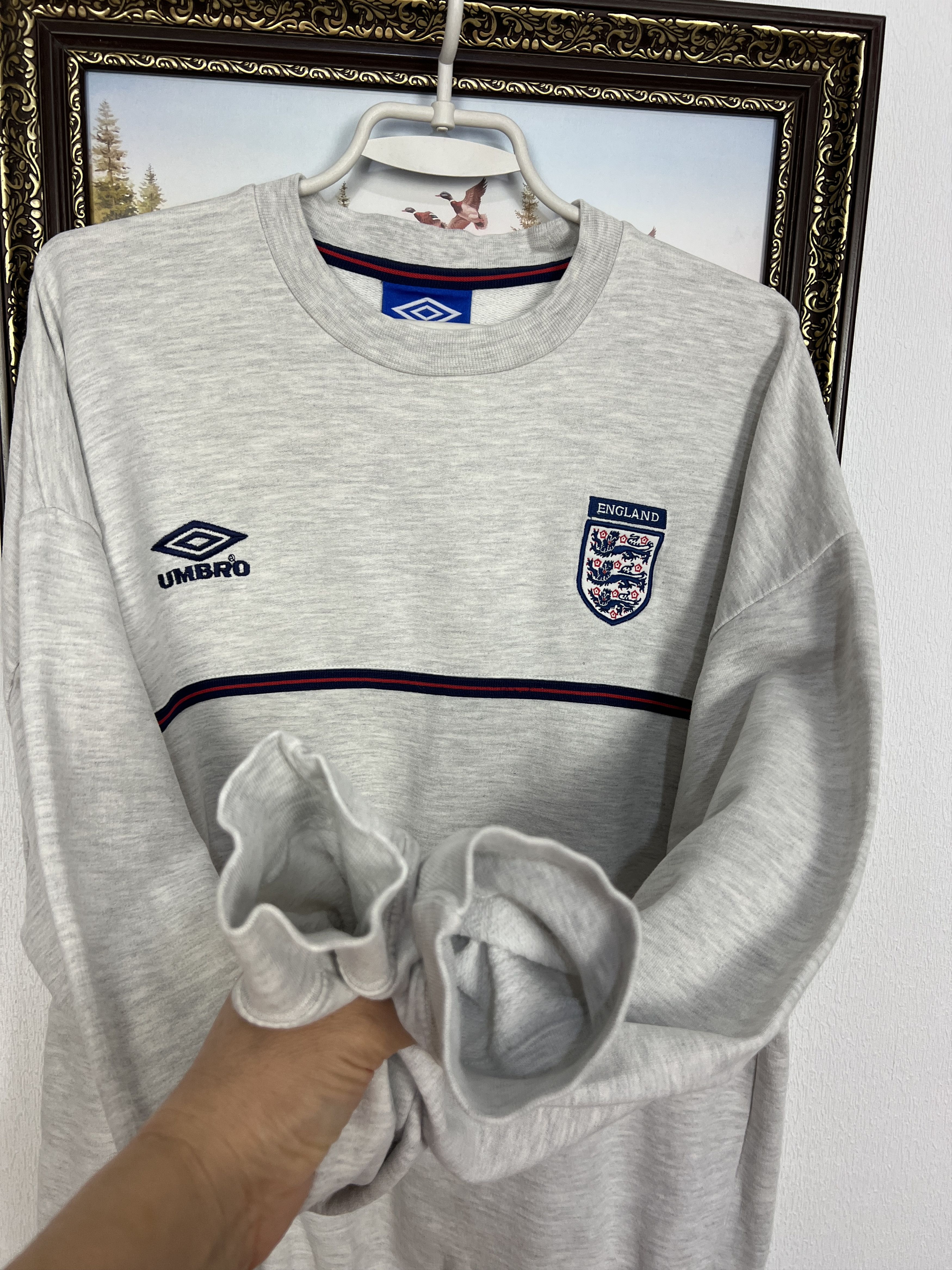 Umbro England Football Sweatshirt Soccer Crewneck Track Top Size US XL / EU 56 / 4 - 4 Thumbnail