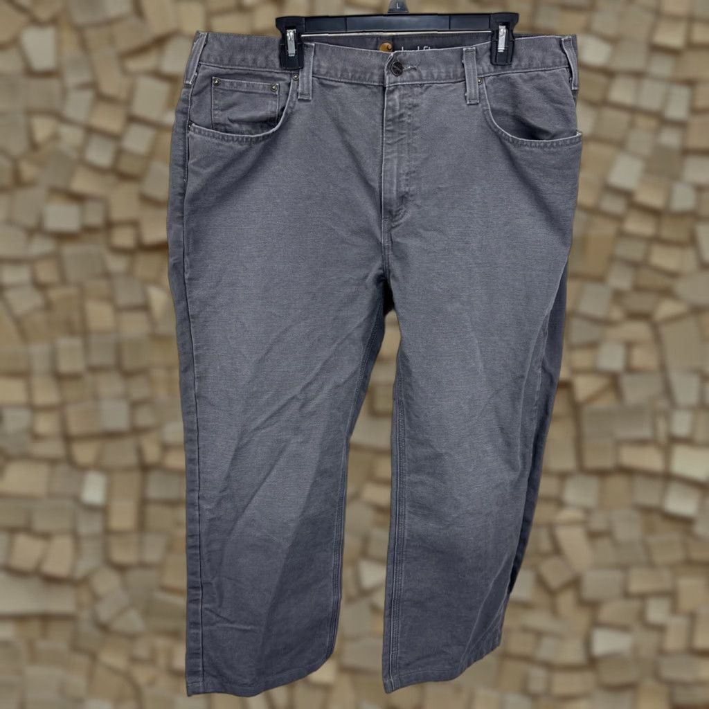 Carhartt VINTAGE Carhartt Relaxed Fit Duck Canvas Carpenter Work Pant Gray 40x30 Mens Pants 5-Pocket Logo Zip Size US 40 / EU 56 - 1 Thumbnail