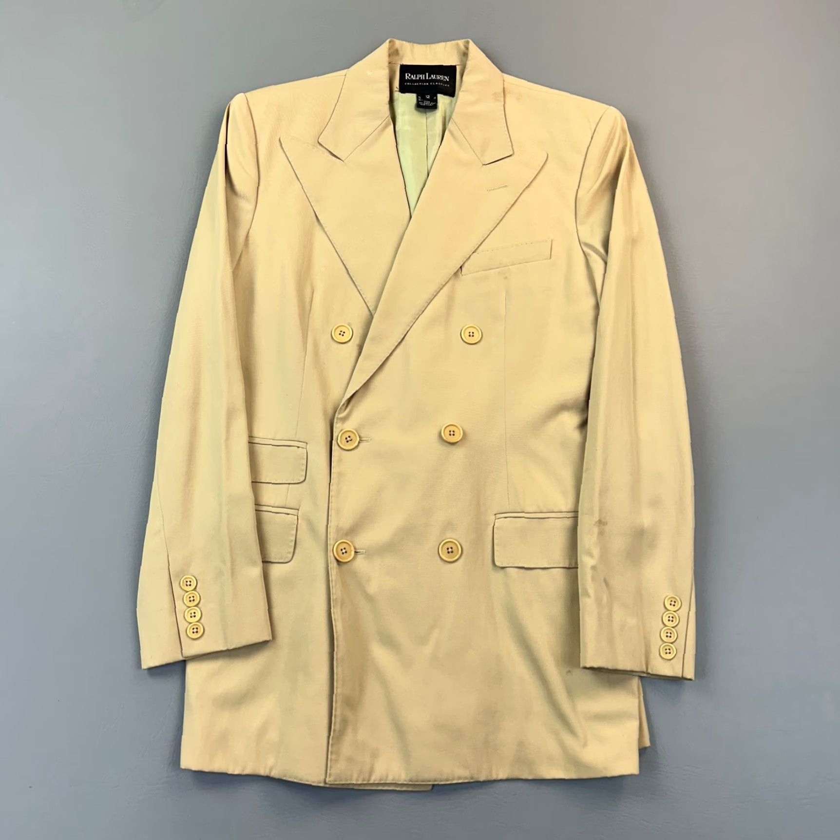 Ralph Lauren VINTAGE Ralph Lauren Collection Blazer Womens 12 Black Label Double-Breasted USA Jacket Blazer Womens Size XL / US 12-14 / IT 48-50 - 2 Thumbnail