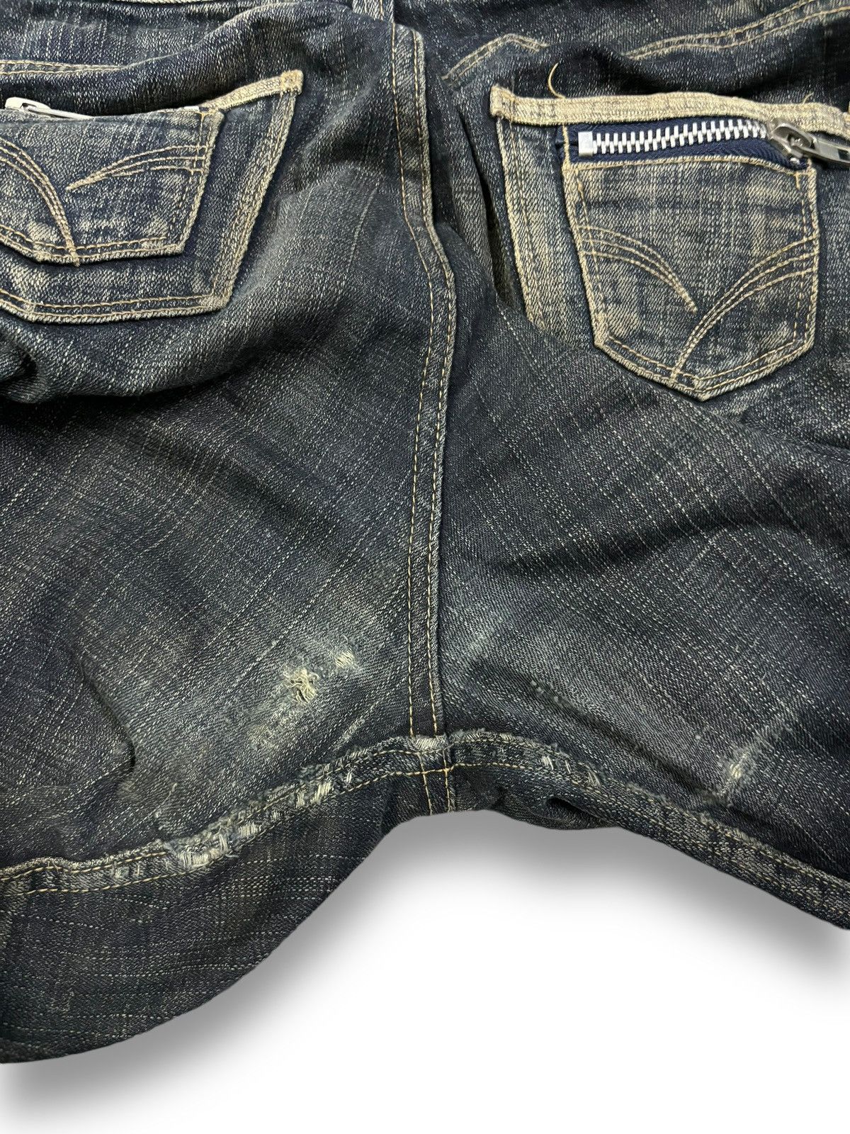 Hysteric Glamour Vintage Japanese Brand Studded Pocket Washed Flare Jeans Size US 33 - 16 Thumbnail