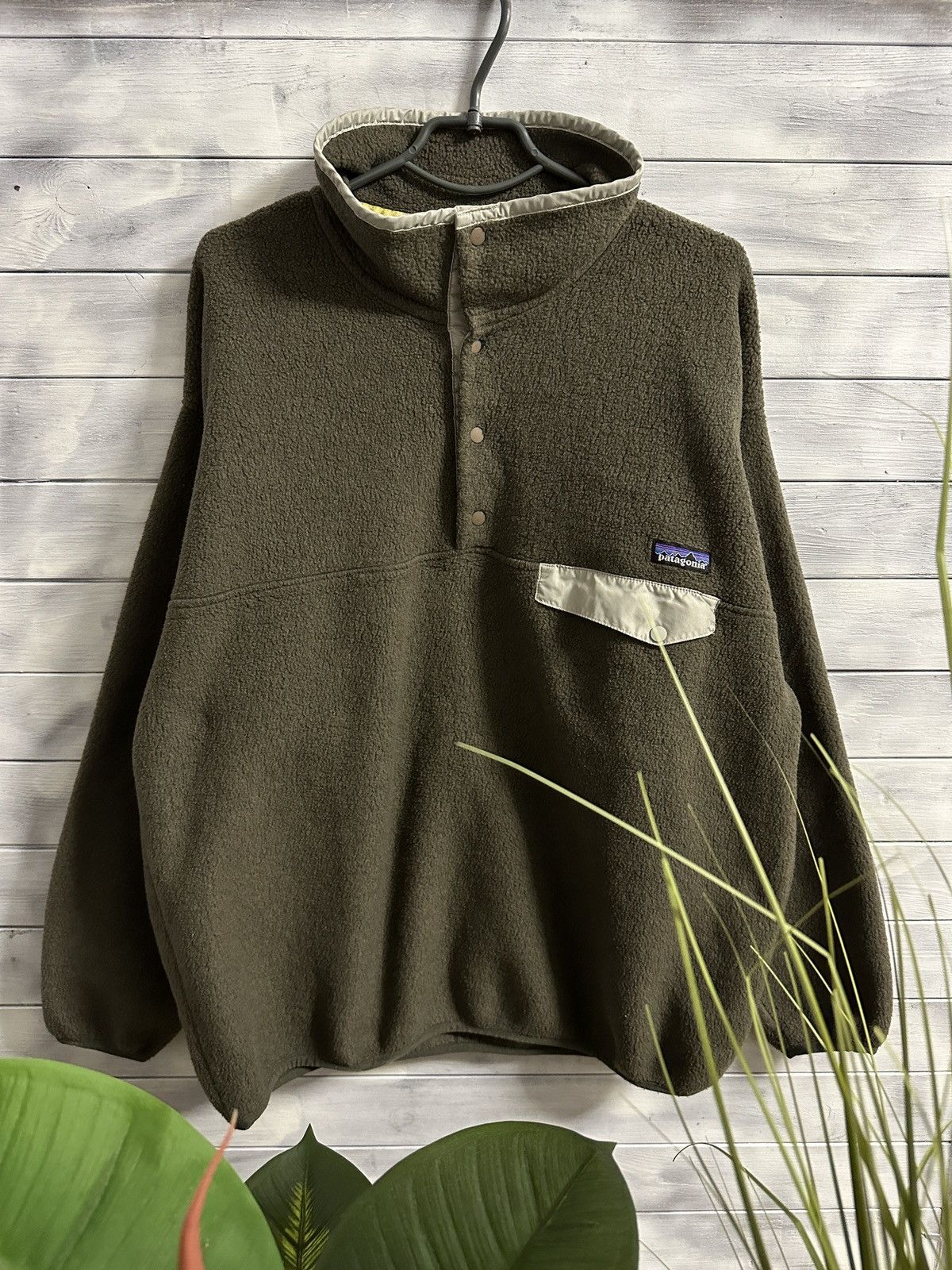 image of Outdoor Life x Patagonia Synchilla Content Over XL Size Outdoor in Khaki, Men's