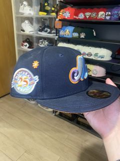 MONTREAL EXPOS 35TH SEASON LIGHT NAVY ICY BRIM NEW ERA FITTED HAT