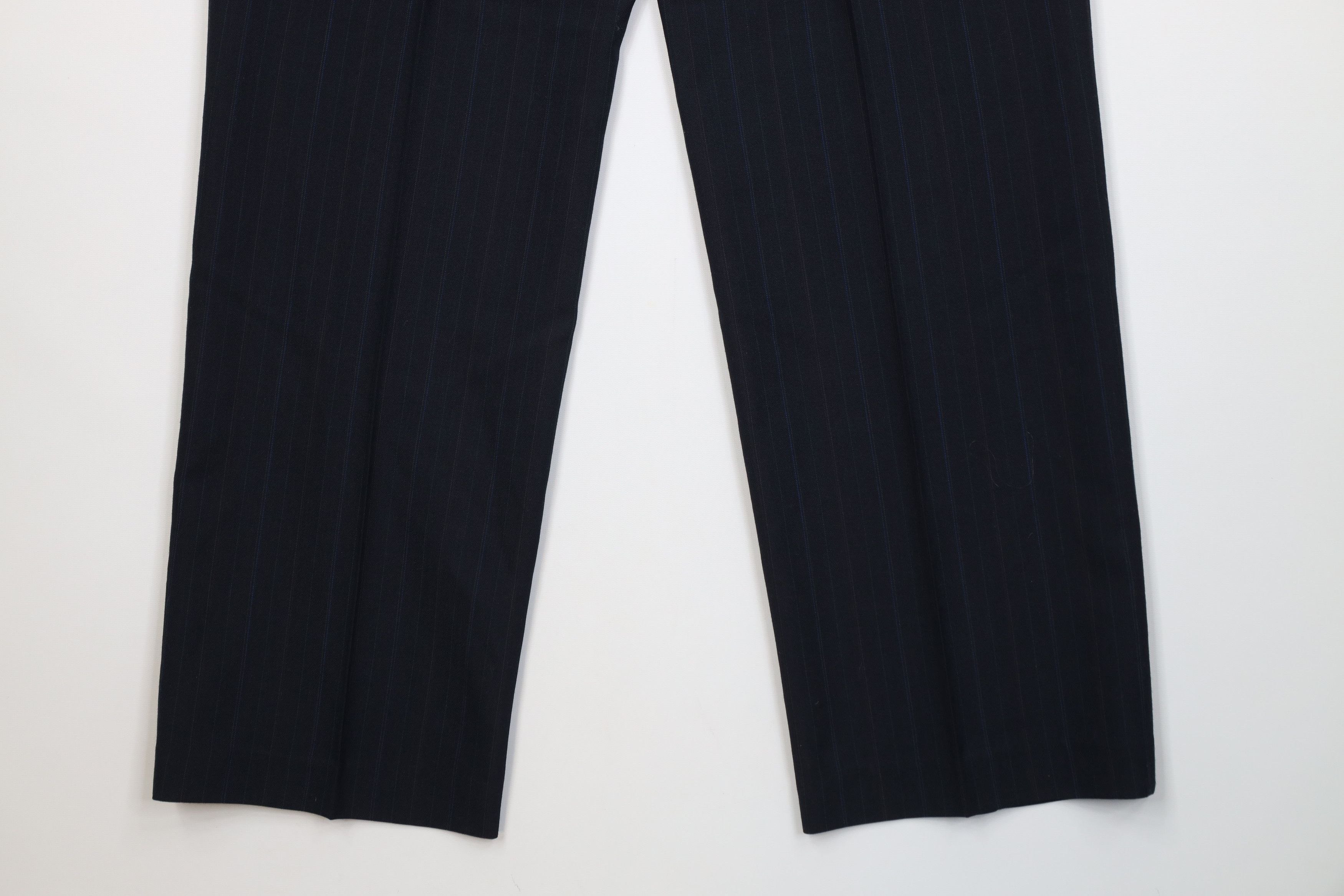 Vintage Vintage 90s Wool Blend Knit Striped Wide Leg Chino Pants USA Size US 36 / EU 52 - 12 Thumbnail