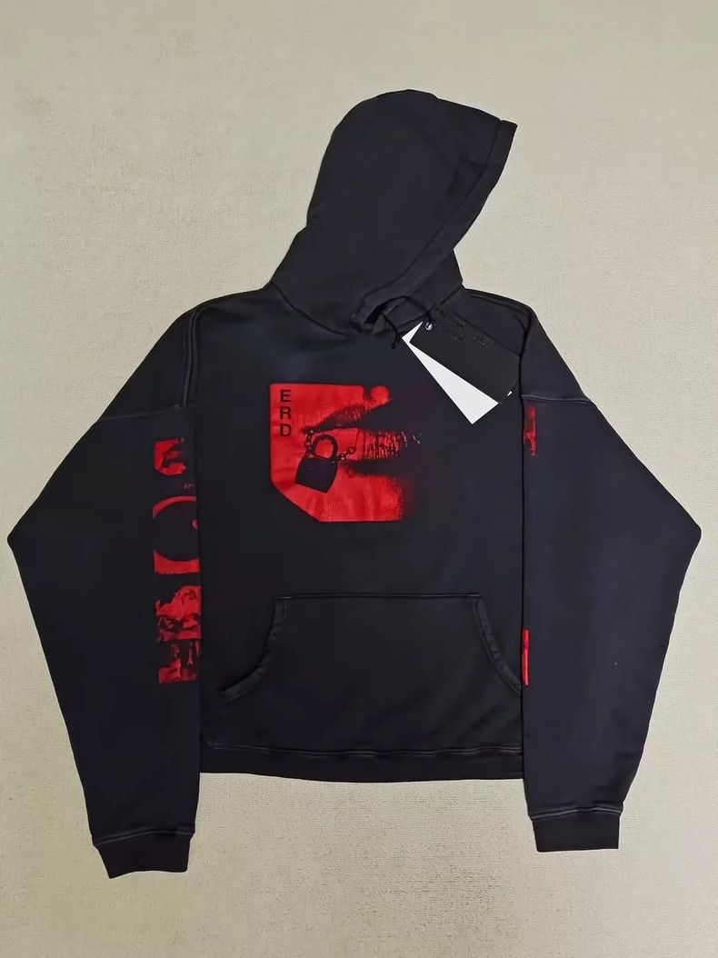 Enfants Riches Deprimes Enfants Riches Deprime Black Lip Print Worn Hoodie 2501-Ne Size US L / EU 52-54 / 3 - 1 Thumbnail