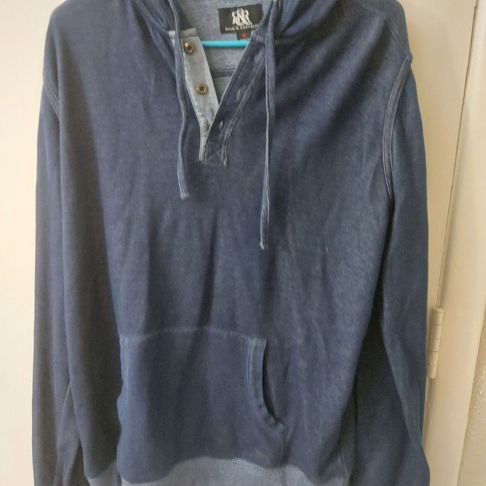 Rock & Republic Rock & Republic Long Sleeve Blue Hoodie M Academia Size US M / EU 48-50 / 2 - 1 Thumbnail