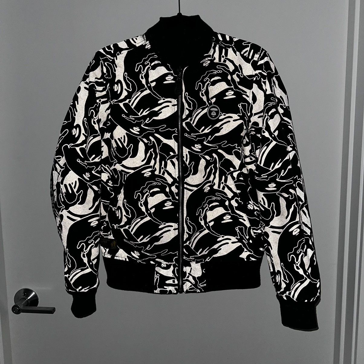 Aape AAPE Reversible Reflective Bomber Jacket Size US S / EU 44-46 / 1 - 1 Thumbnail