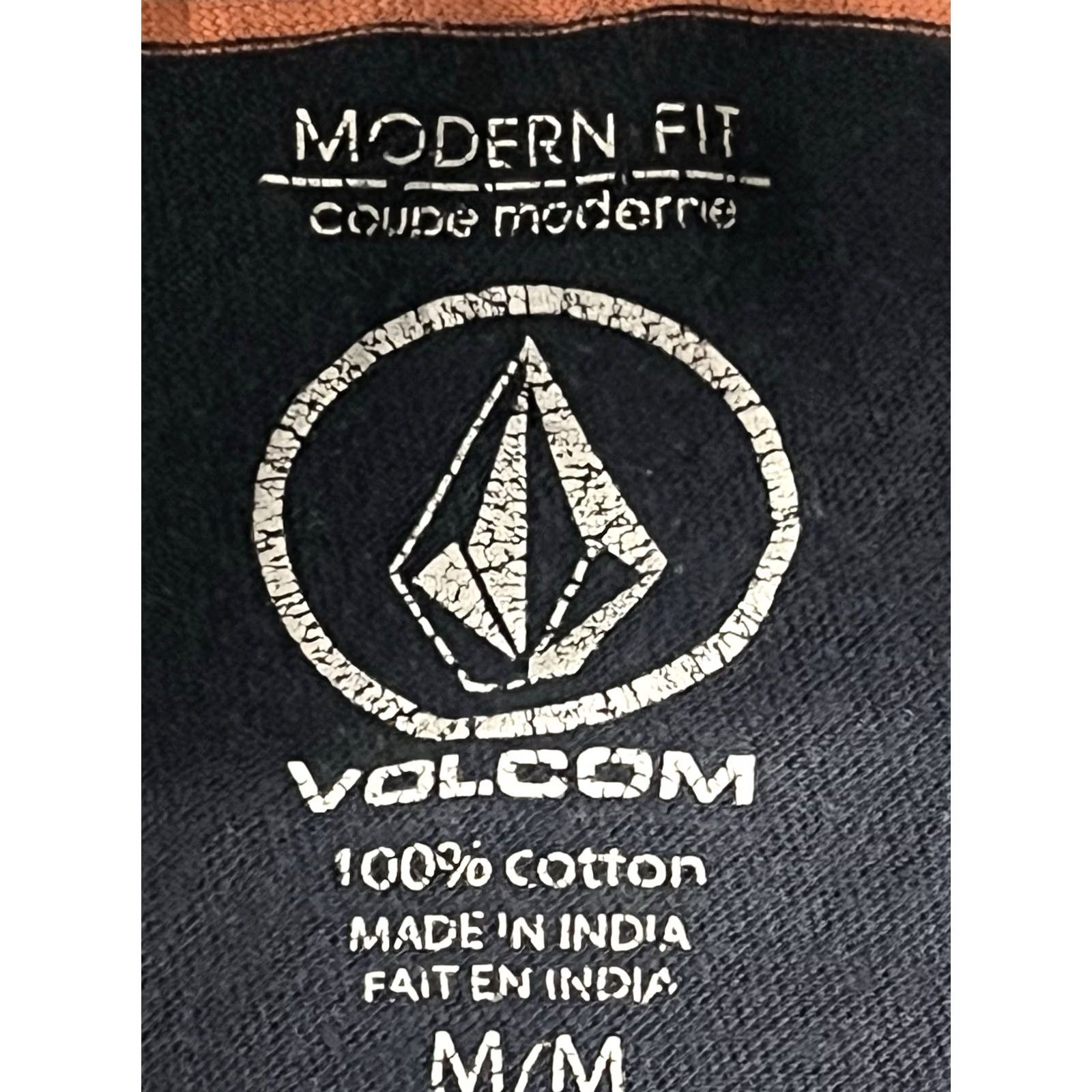 Volcom Volcom T-Shirt Men's Medium Blue Striped Crew Neck Cotton Blend Logo Modern Fit Skateboarding Thorne Regular All Seasons Size US M / EU 48-50 / 2 - 5 Thumbnail