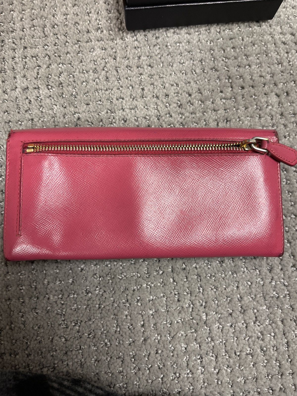 Prada Prada Pink Saffiano Leather Long Bifold Wallet Size ONE SIZE - 3 Thumbnail