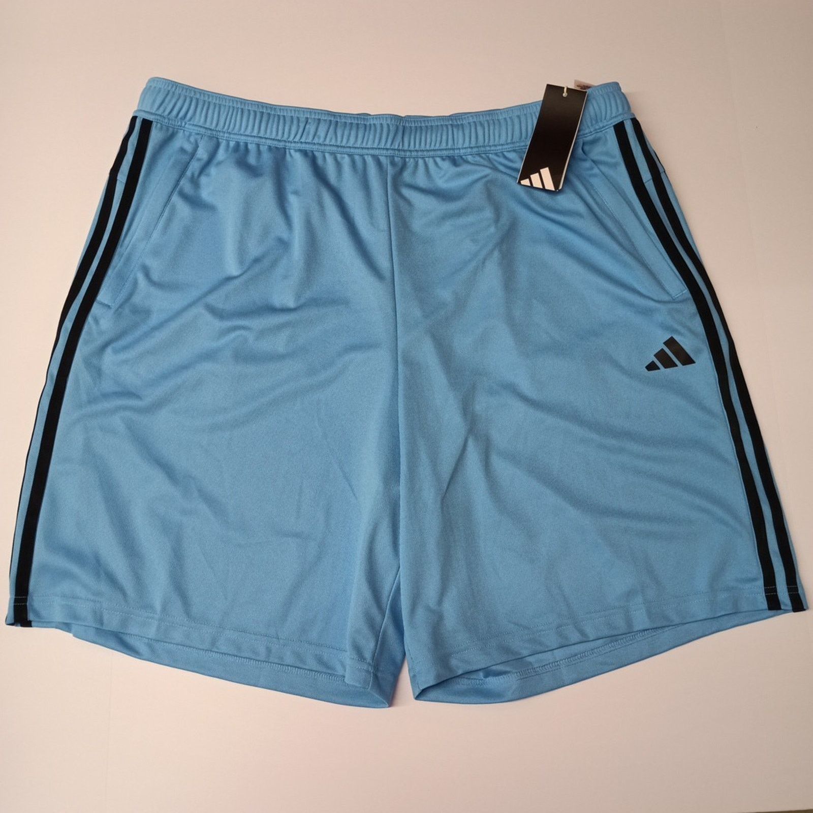 Adidas Adidas TR-ES PIQUE 3-Stripes 3SHO Shorts Men's Size 2XL Blue Size US 38 / EU 54 - 1 Thumbnail