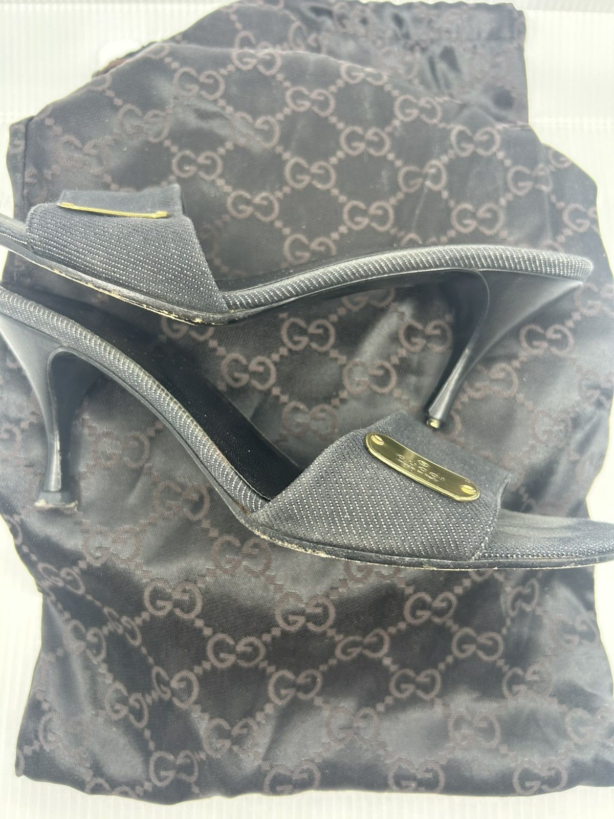Gucci Gucci Black denim sandals Size US 7 / IT 37 - 5 Thumbnail