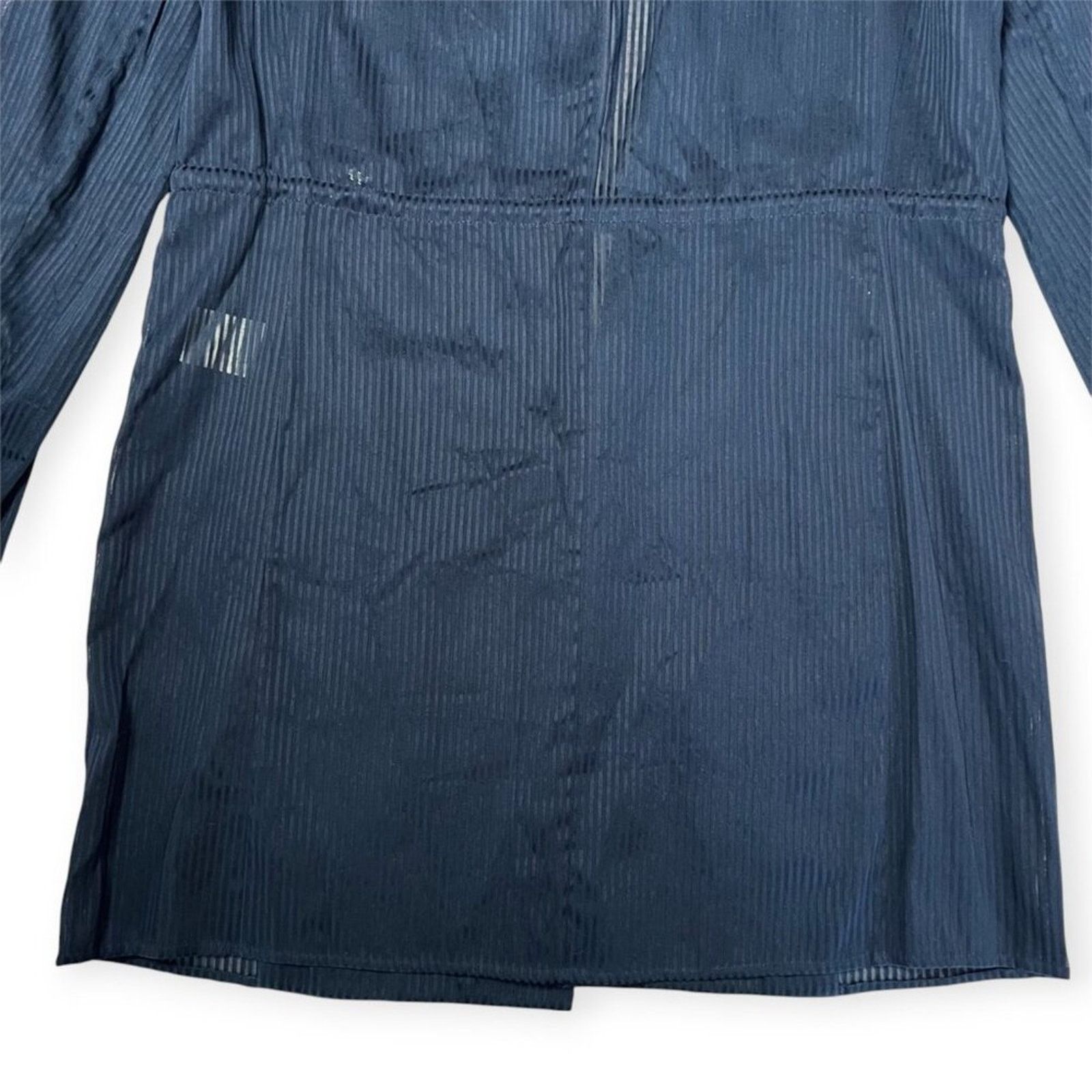 Akris Akris Gionata Silk Blend Striped Jacket Size 8 Navy Size M / US 6-8 / IT 42-44 - 15 Thumbnail