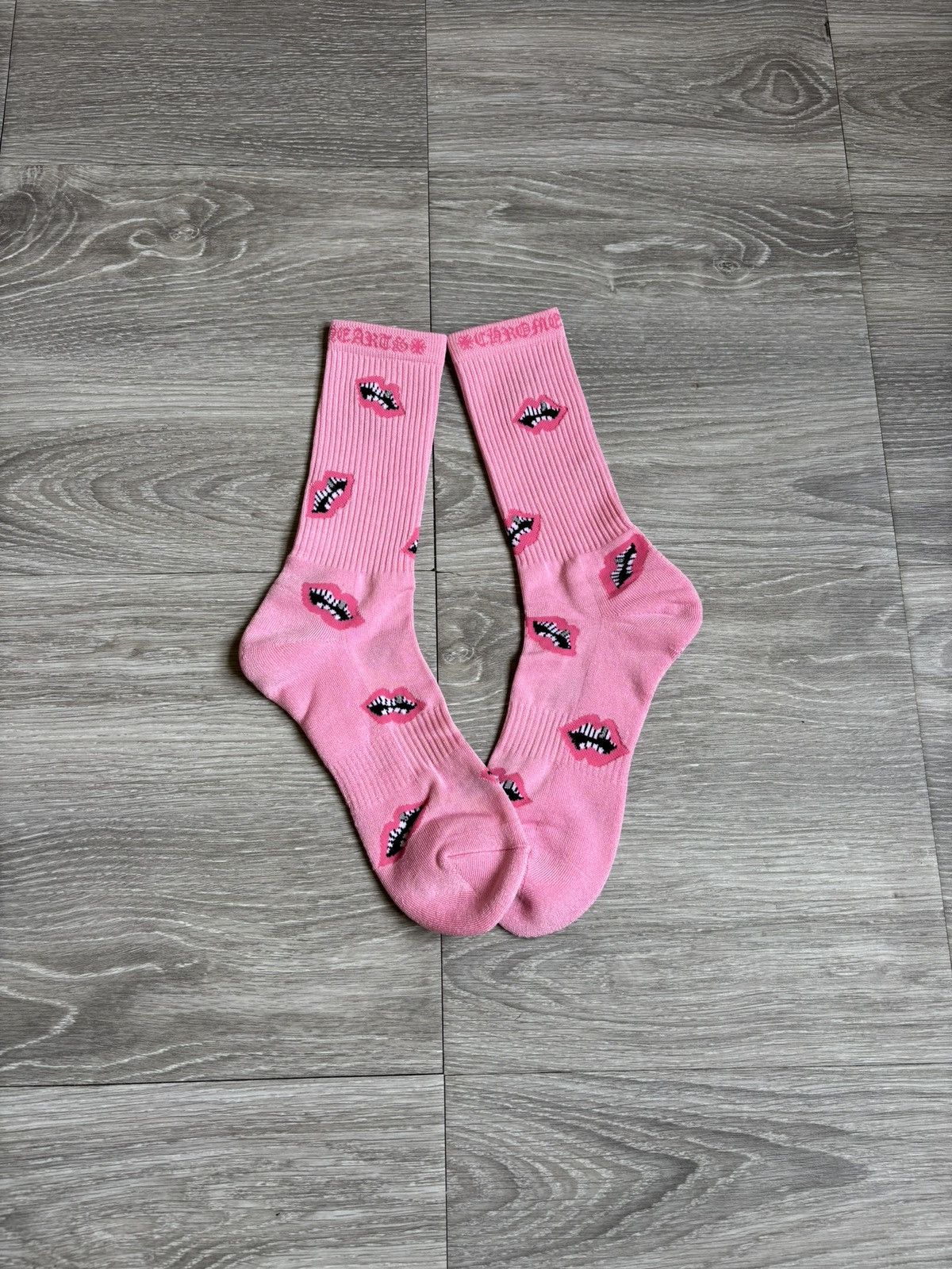 Chrome Hearts Chrome hearts pink chomper socks | Grailed