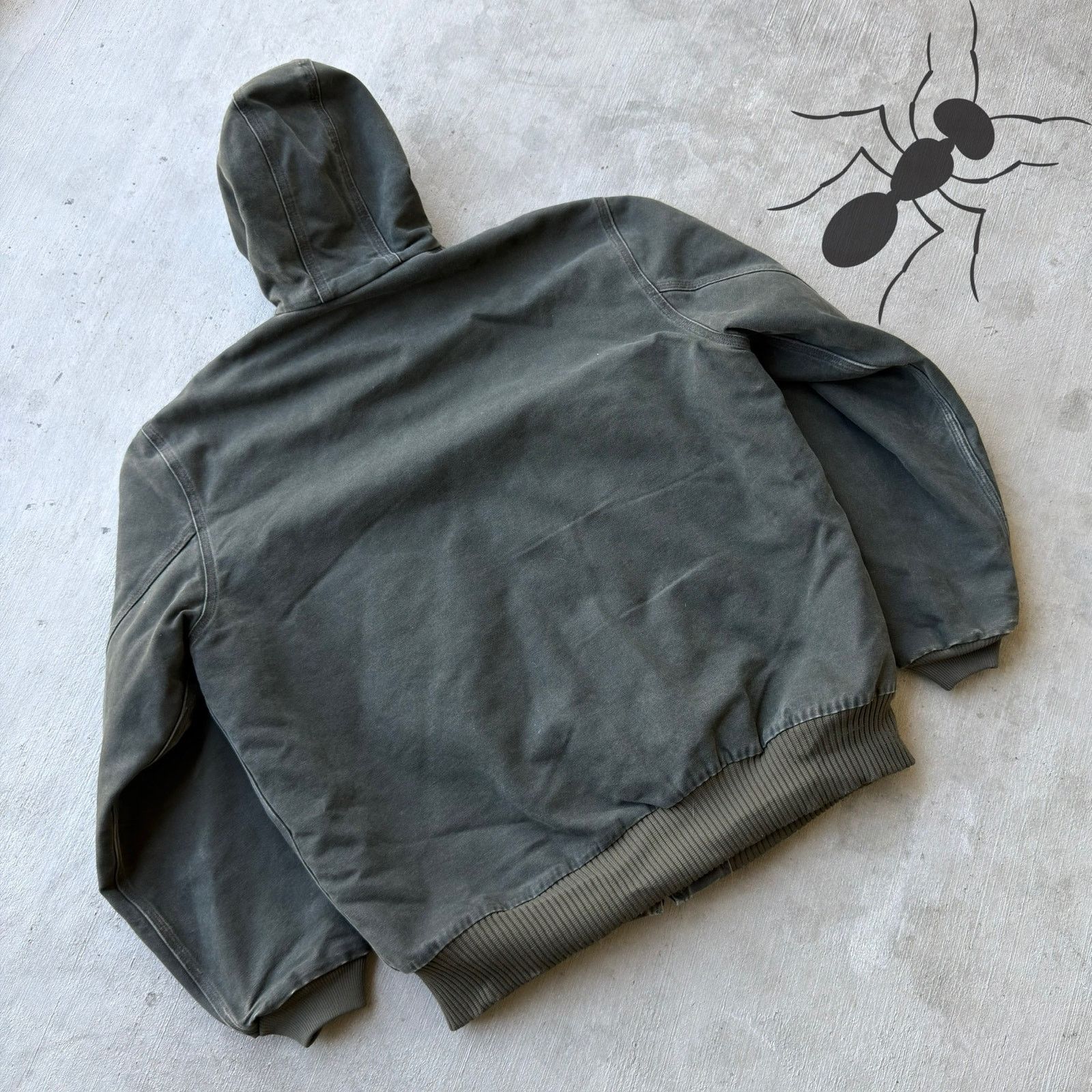Carhartt × Vintage Carhartt J130 MOS green hooded work wear jacket Size US XL / EU 56 / 4 - 6 Thumbnail