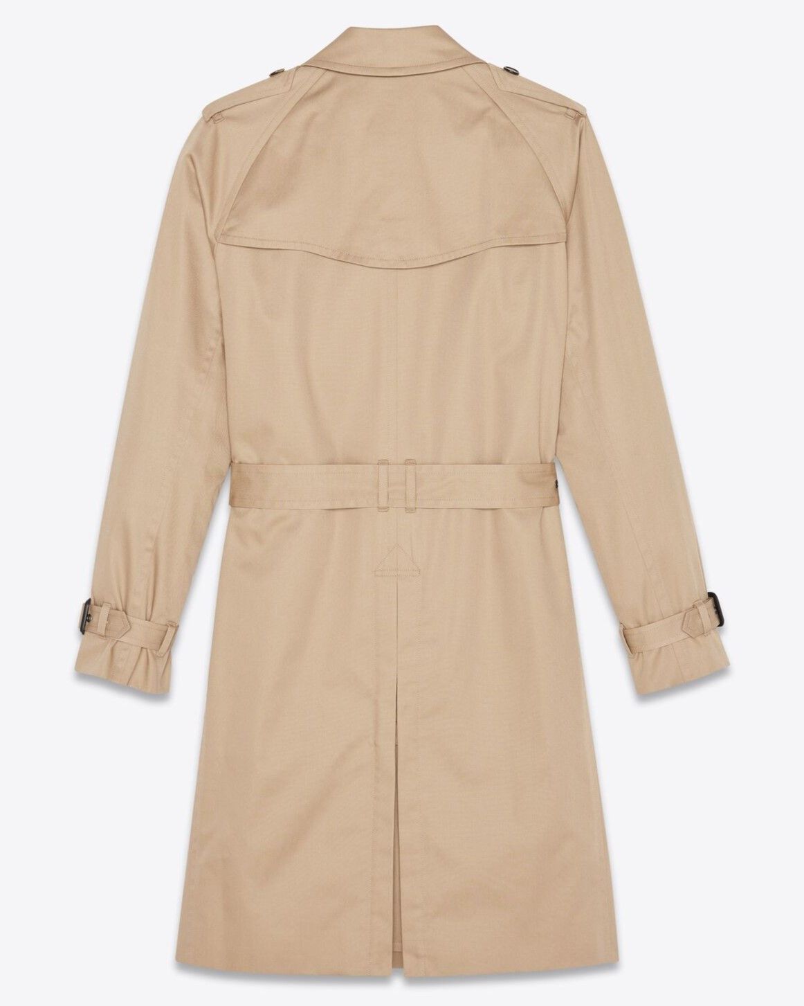 Saint Laurent Paris o1s1wg110125 337872 Trench Coat in Gabardine in Beige Size US S / EU 44-46 / 1 - 3 Thumbnail