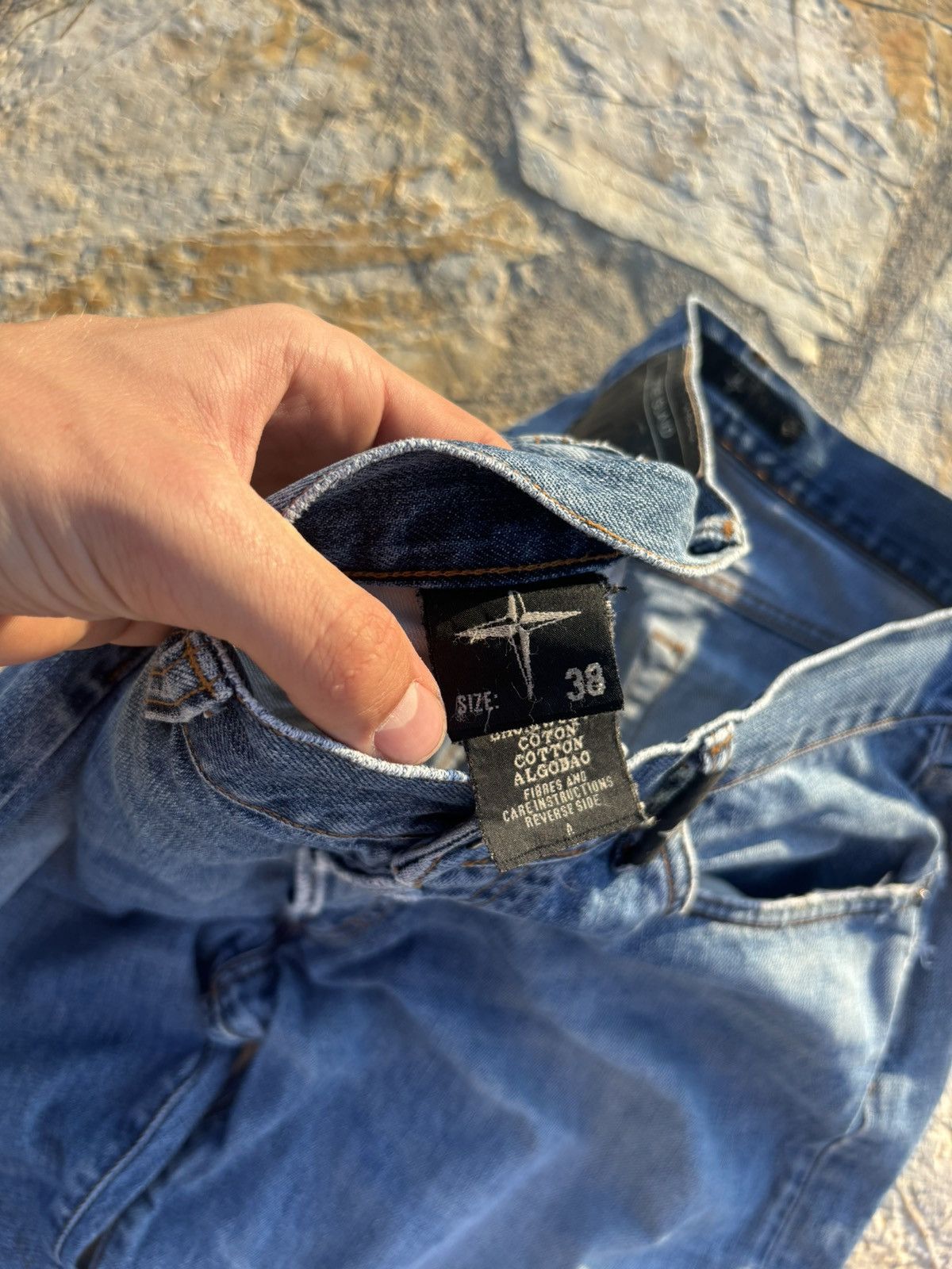 Japanese Brand × Stone Island × Vintage 90s Vintage Stone Island Jeans Denim Pants Rare S.I Wideleg Size US 38 / EU 54 - 10 Thumbnail