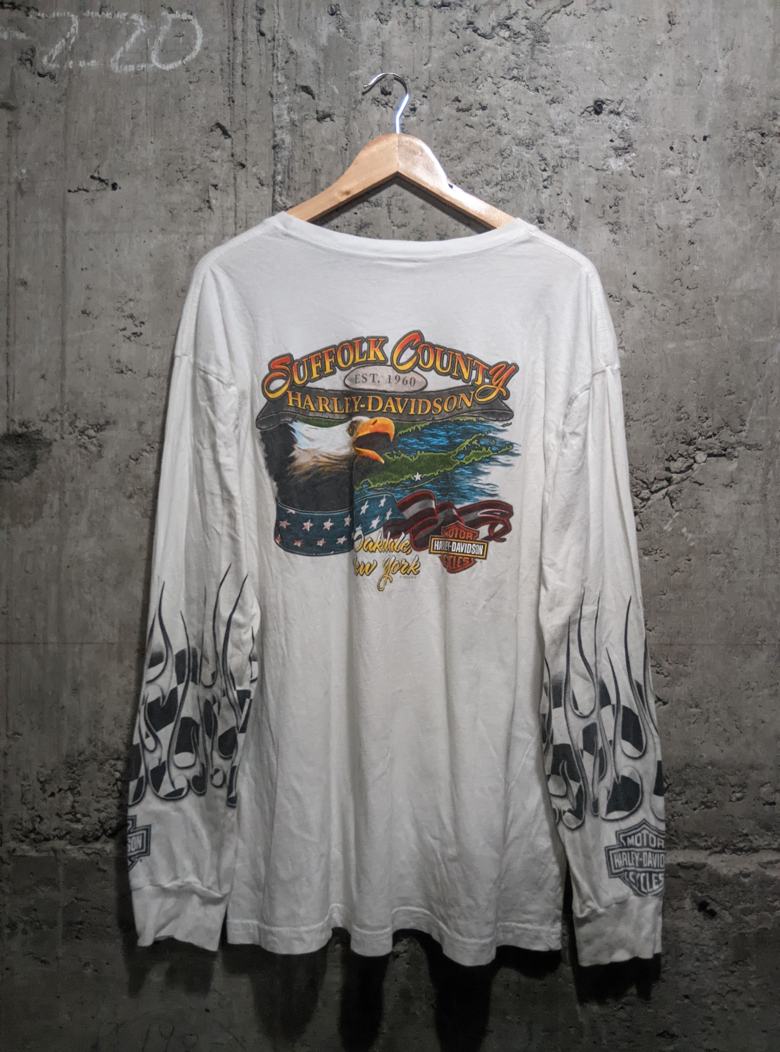 Harley Davidson 2000s Harley Davidson flame sleeves y2k motorcicles WCC Size US XL / EU 56 / 4 - 2 Thumbnail