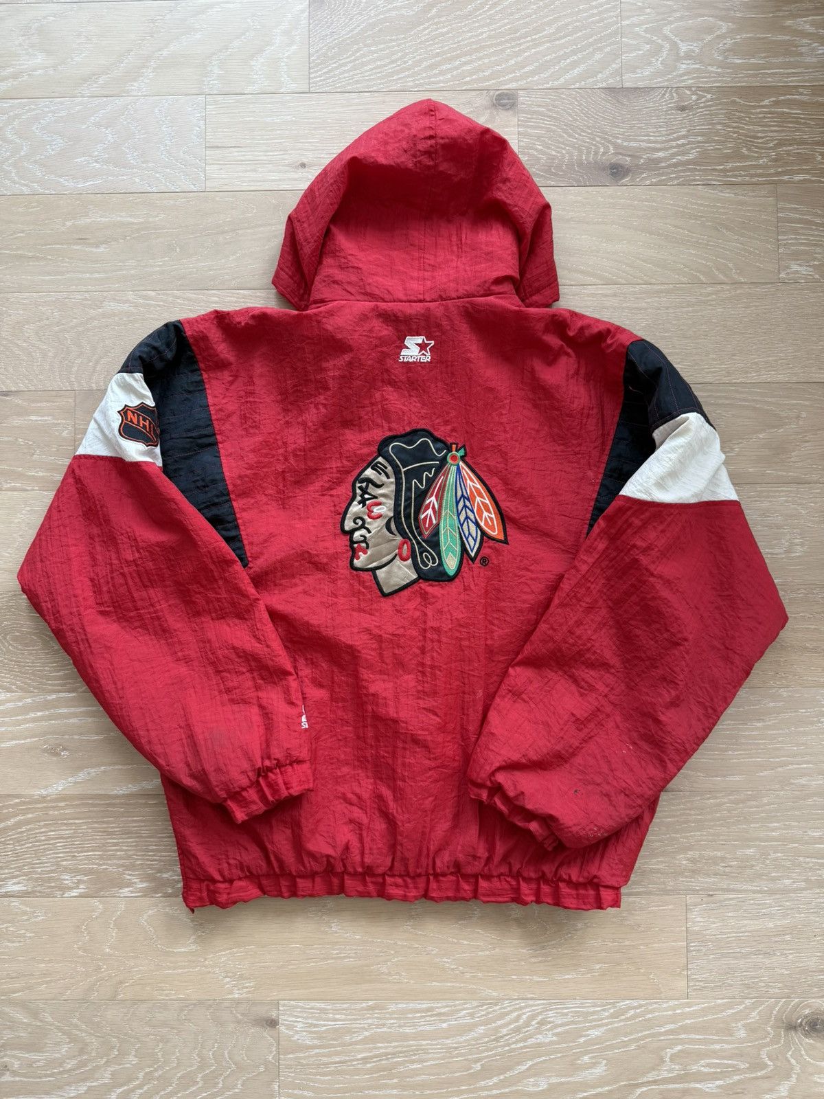 Starter Rare Vintage Chicago Blackhawks Starter Hoodie Jacket Size US L / EU 52-54 / 3 - 19 Thumbnail
