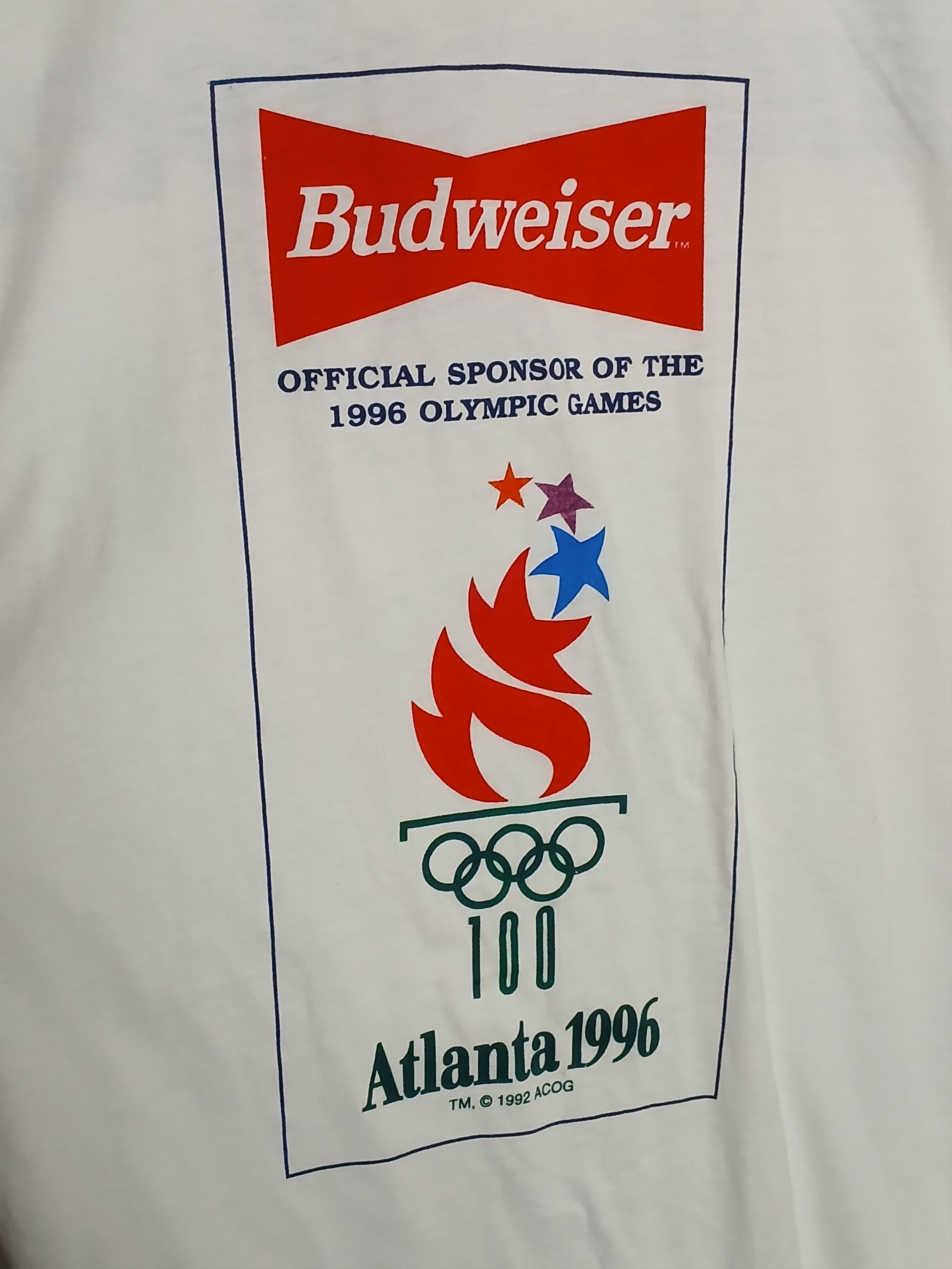 USA Olympics × Vintage Vintage Budweiser USA Olympic Games 1996 T-Shirt Size US XL / EU 56 / 4 - 3 Thumbnail