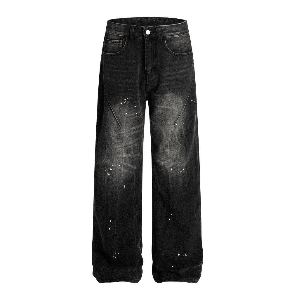 Jean American punk paint splashed distressed washed jeans Size US 32 / EU 48 - 1 Thumbnail