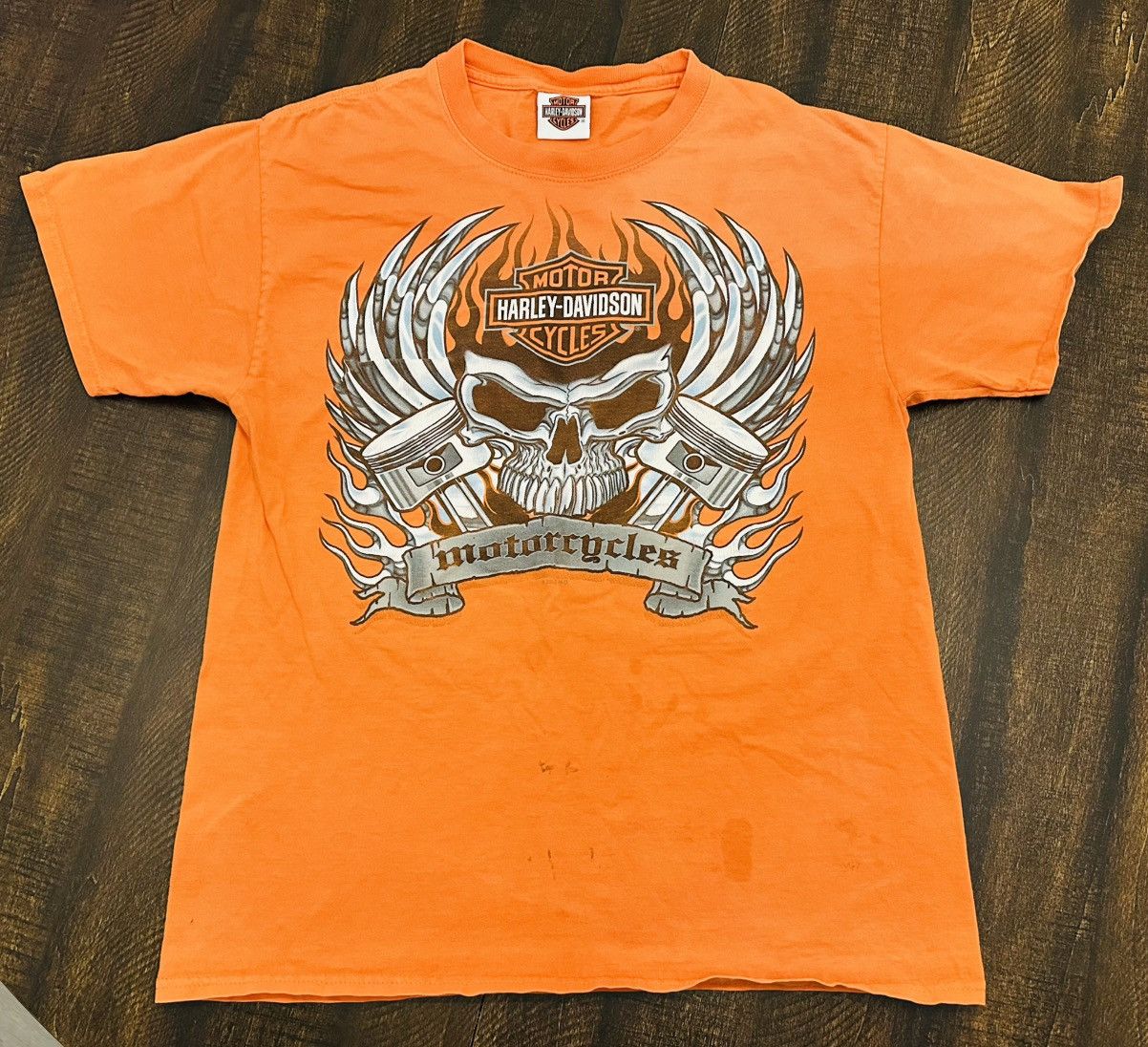 Harley Davidson Harley Davidson Shirt Mens Medium Orange Short Sleeve Size US M / EU 48-50 / 2 - 1 Thumbnail