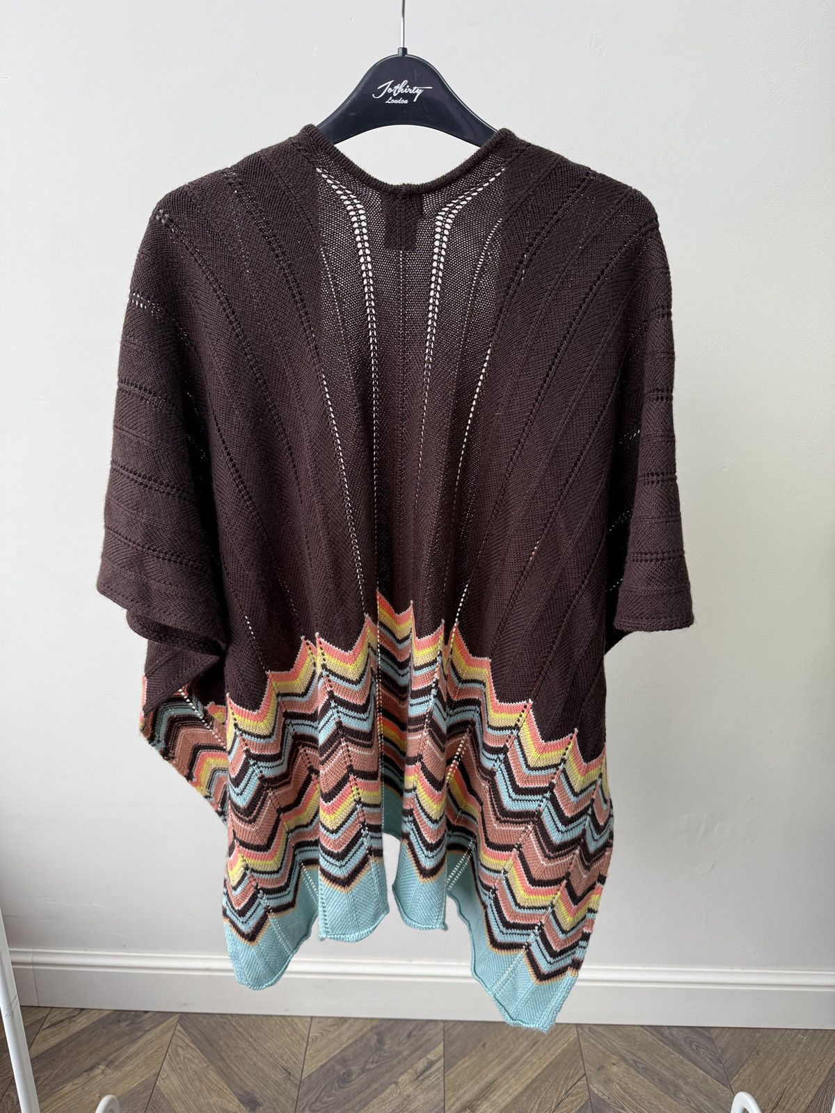 Missoni Missoni Women’s Wool Knit Cardigan Cape Poncho Zigzag Size ONE SIZE - 7 Thumbnail