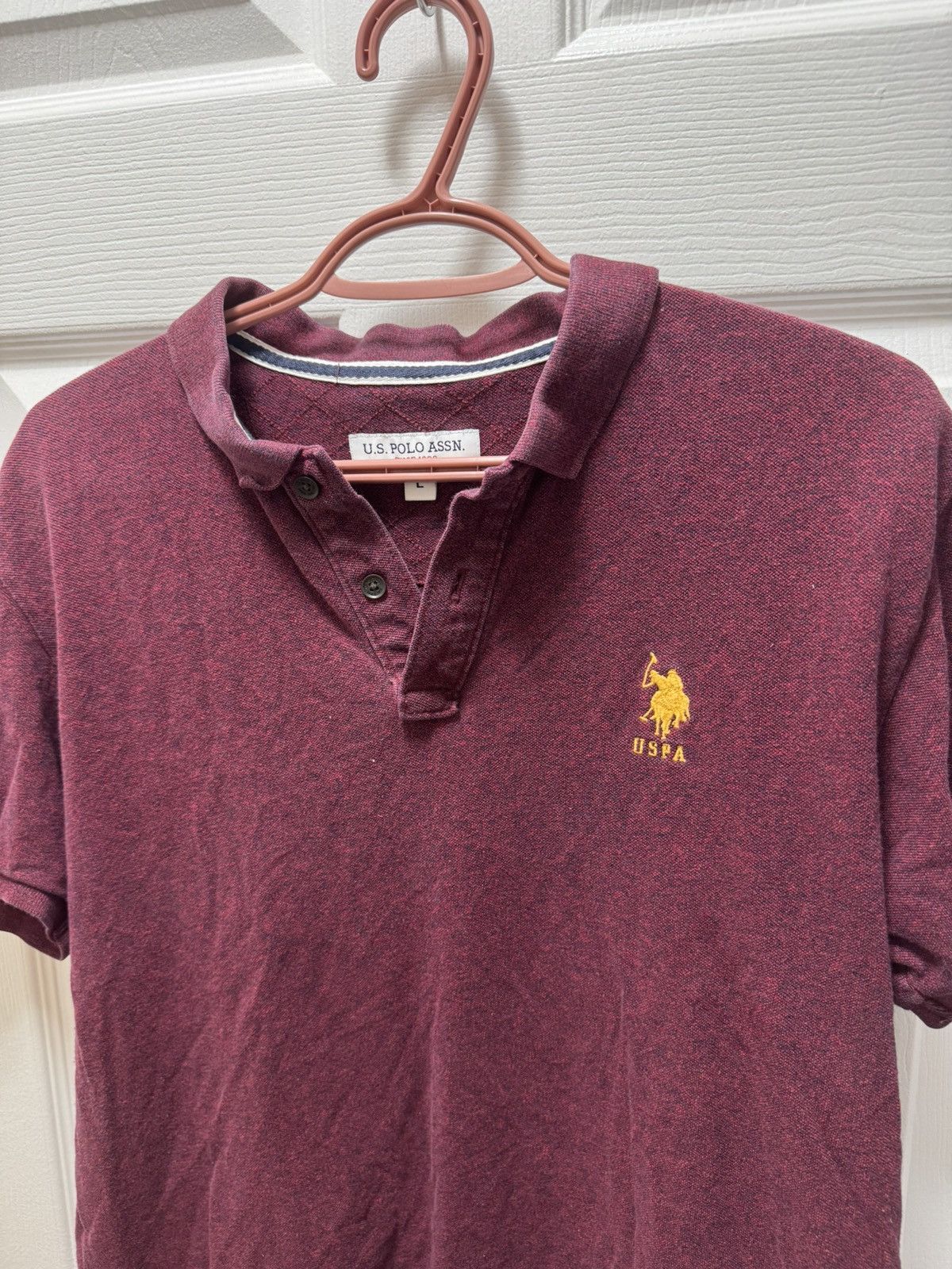 U.S. Polo Assn. Polo U.S. Polo Assn. Burgandy Classic Vintage Collared Size US L / EU 52-54 / 3 - 2 Thumbnail