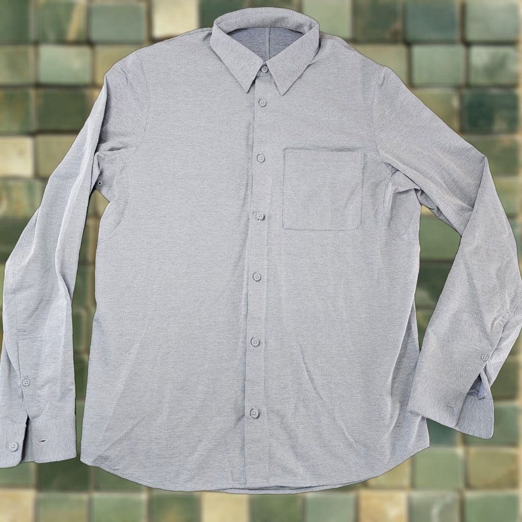 Lululemon Lululemon Shirt Mens Large Button Up Long Sleeve Performance Blue Size US L / EU 52-54 / 3 - 1 Thumbnail