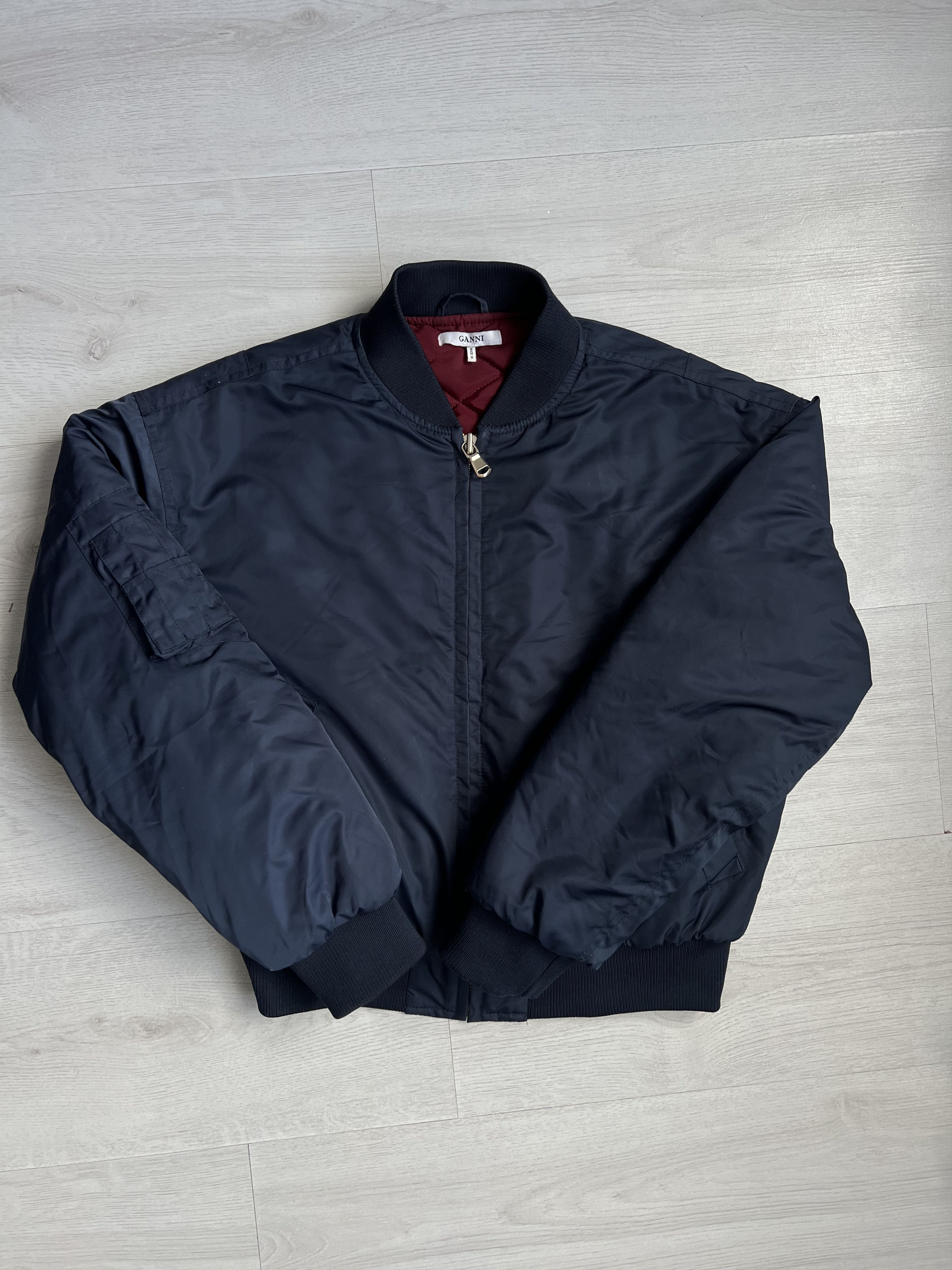 Ganni GANNI Women’s Greenwood Bomber Jacket XS Zip Up Size XS / US 0-2 / IT 36-38 - 1 Thumbnail