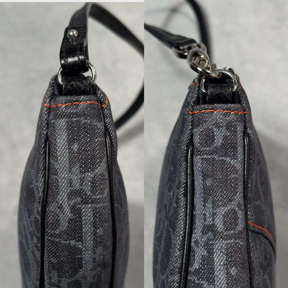Dior RARE DIOR BY GALLIANO 2005 Trotter Denim Saddle Bag Size ONE SIZE - 12 Thumbnail