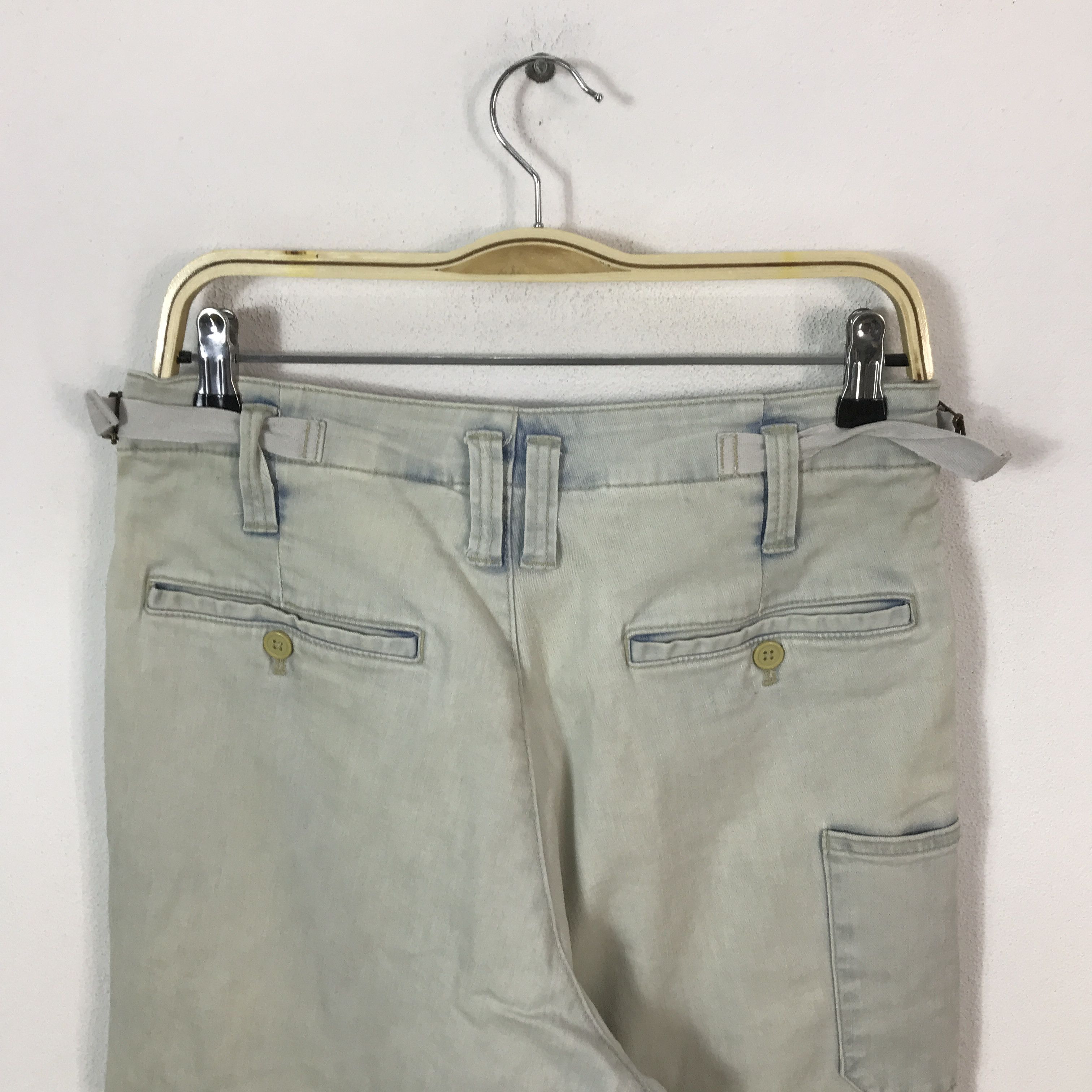 Japanese Brand purple & yellow Baggy light wash denim pants Size US 28 / EU 44 - 5 Thumbnail