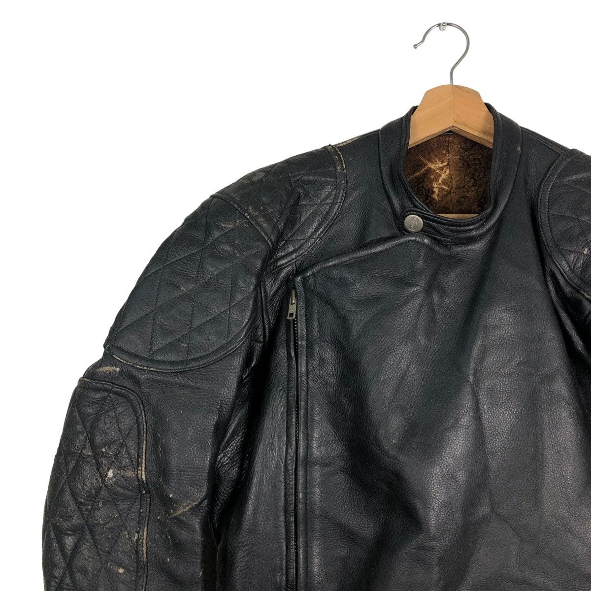 Kadoya 🔥90’s VINTAGE BIKER RACER LEATHER JACKET KADOYA JAPAN Size US M / EU 48-50 / 2 - 4 Thumbnail