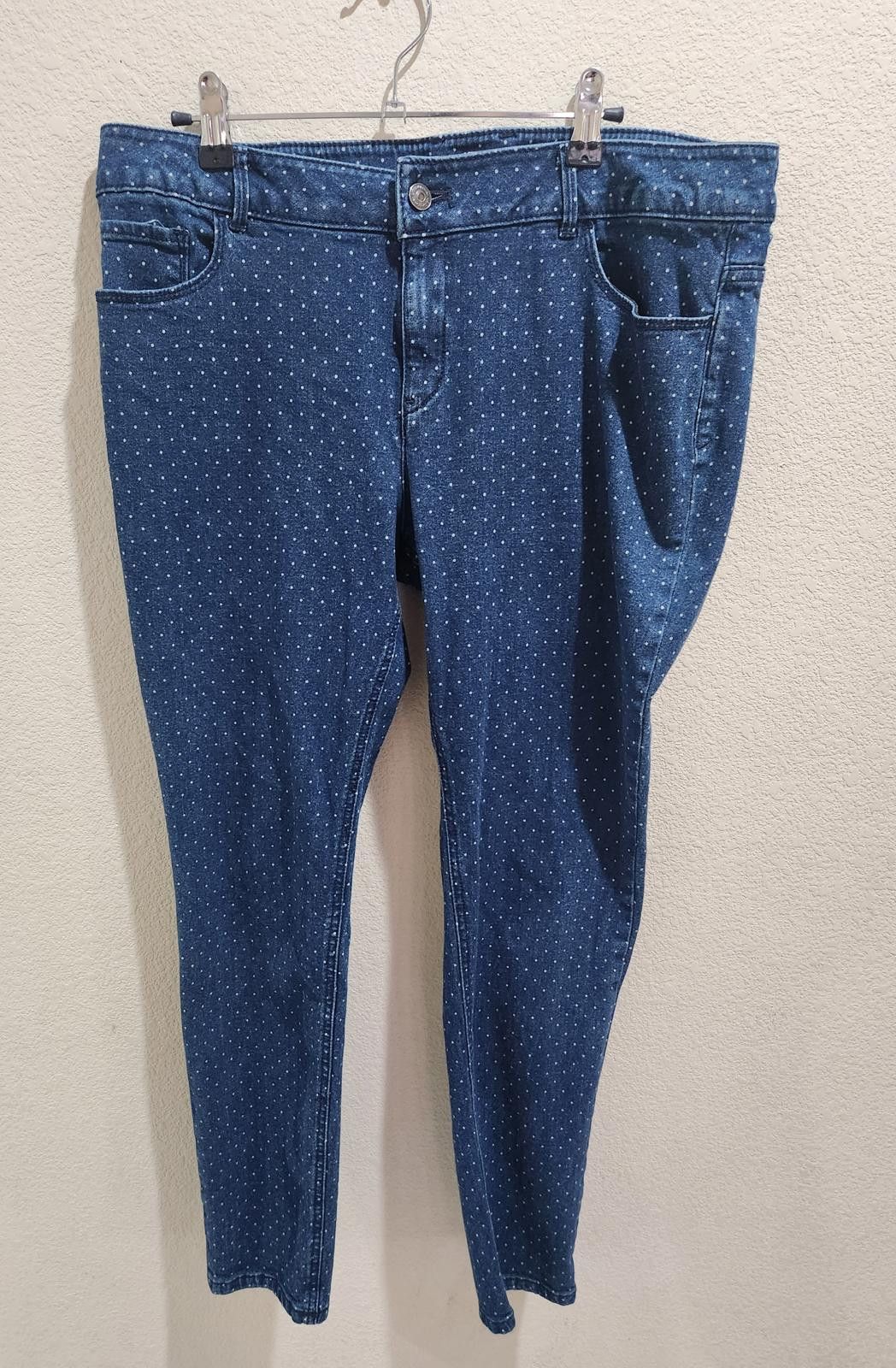 Other Liz Claiborne Women's whit Polka Dot Denim Jeans size 14 Size 36" / US 14 / IT 50 - 9 Thumbnail
