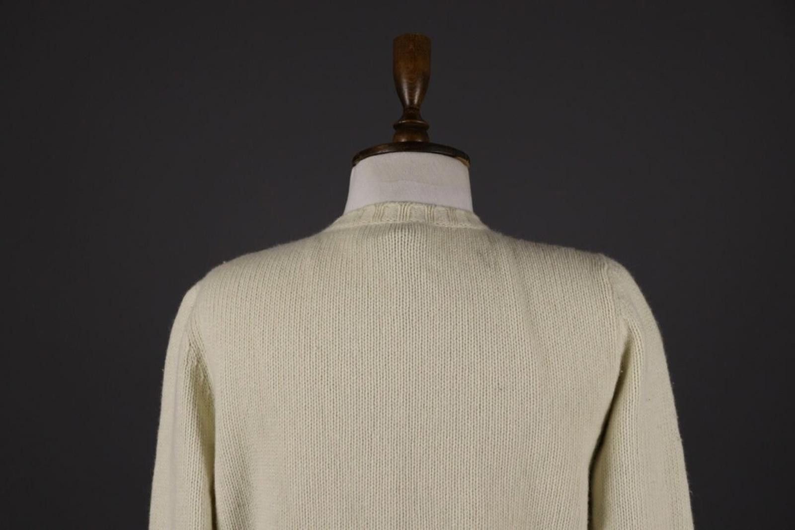 Iris von Arnim Iris Von Arnim Beige Wool Knit Cardigan Sweater Size M Size M / US 6-8 / IT 42-44 - 7 Thumbnail
