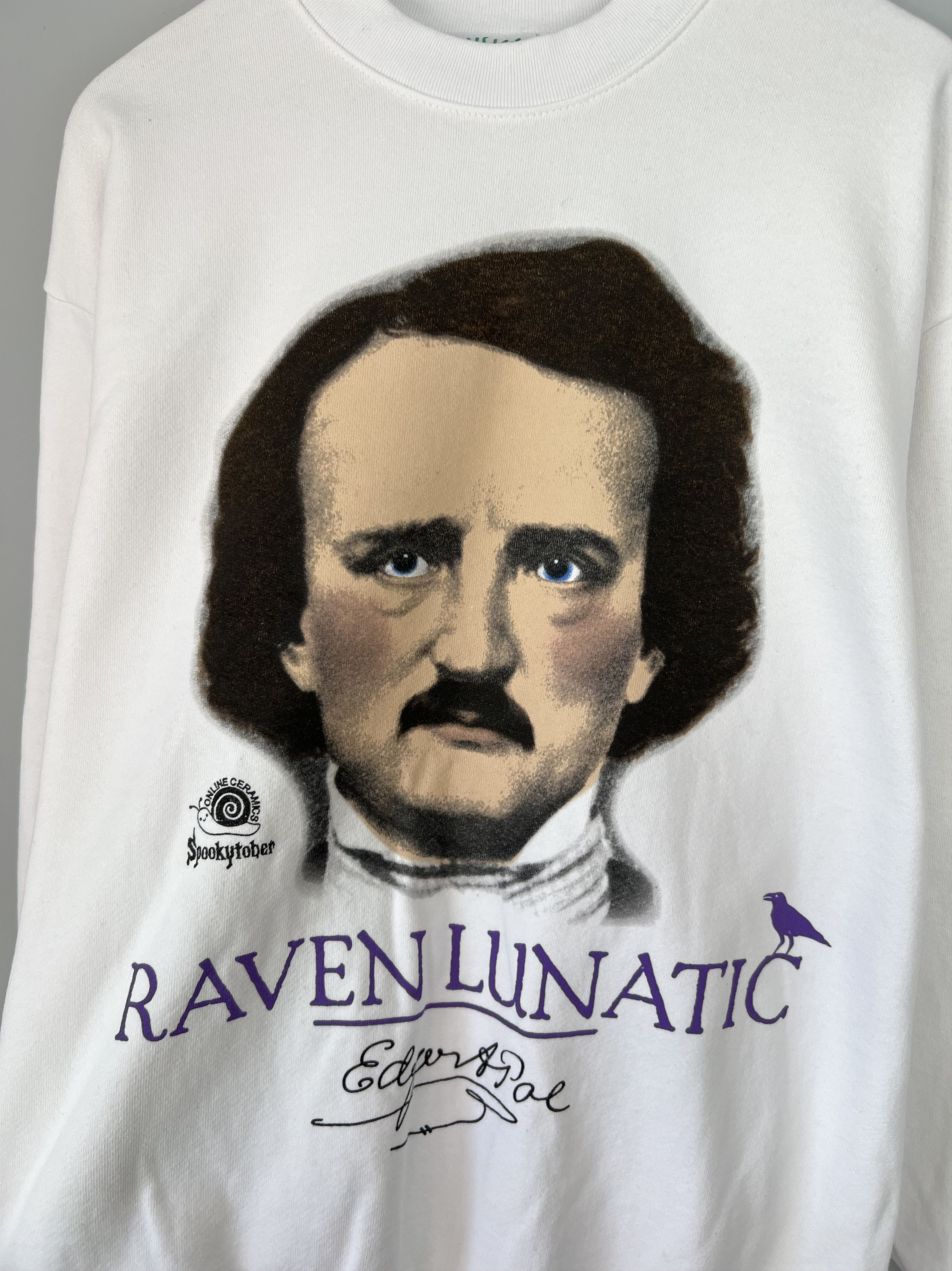 Online Ceramics Online Ceramics Edgar Allen Poe Raven Lunatic Sweatshirt Size US XXL / EU 58 / 5 - 3 Thumbnail