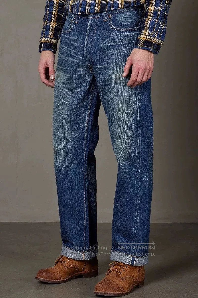 Full Count & Co. Fullcount Vintage Wash Denim Jeans. Size US 34 / EU 50 - 3 Thumbnail