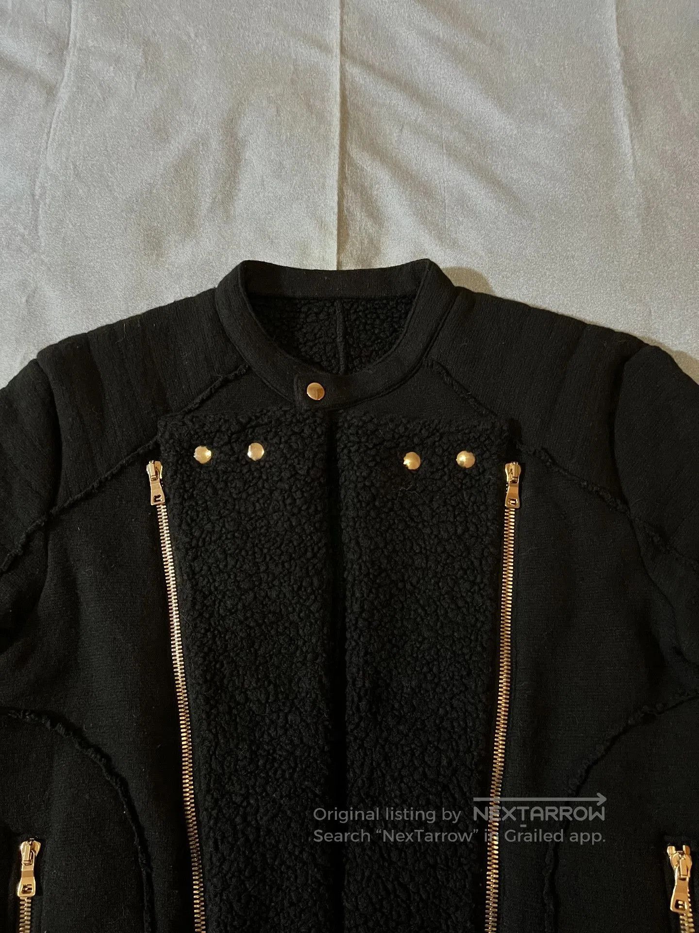Balmain Balmain Gold Label Lamb Fur Zip Rivet Jacket. Size US XL / EU 56 / 4 - 2 Thumbnail