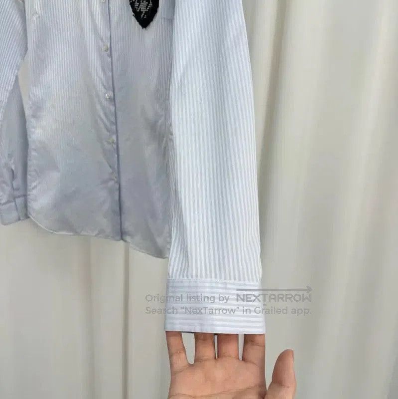 Dior Dior Light Blue Striped Long Sleeve Shirt . Size S / US 4 / IT 40 - 4 Thumbnail