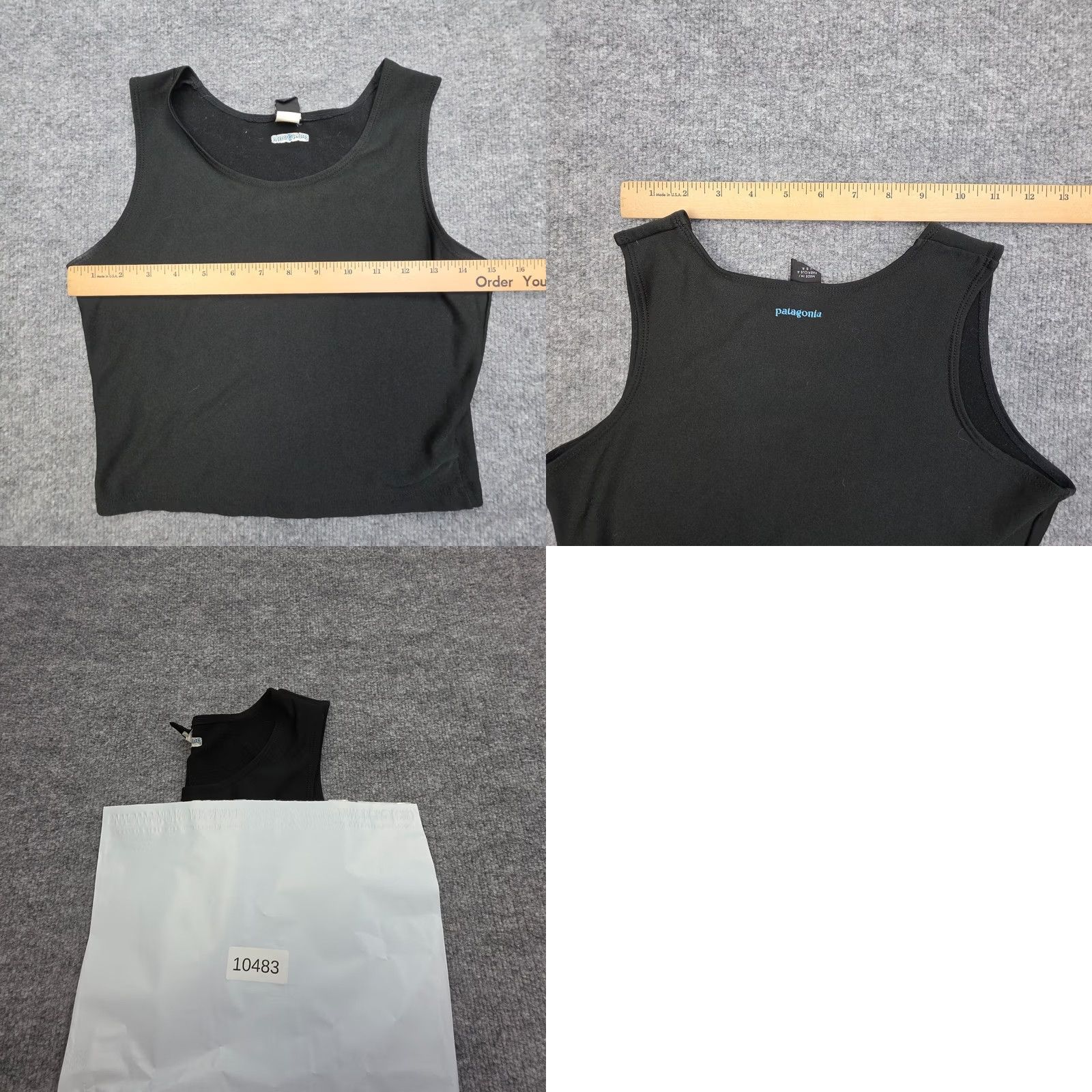 Patagonia VINTAGE Patagonia Tank Top Women's Medium Black Made USA Crop Workout Size S / US 4 / IT 40 - 8 Thumbnail