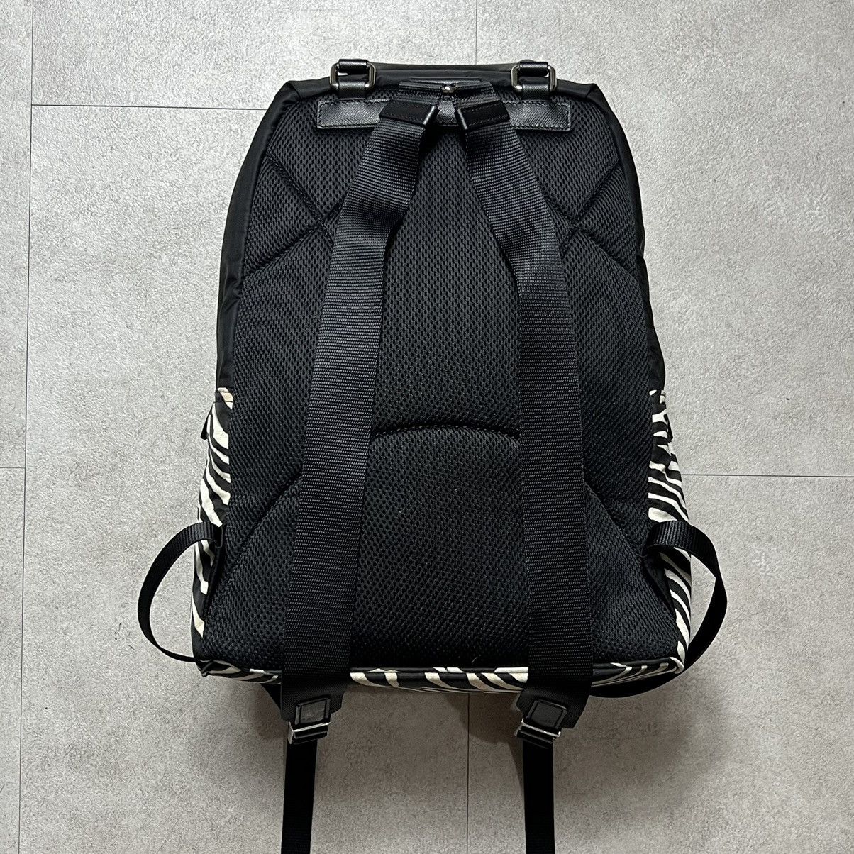 Prada Prada Logo Plate Zebra Backpack Size ONE SIZE - 2 Thumbnail