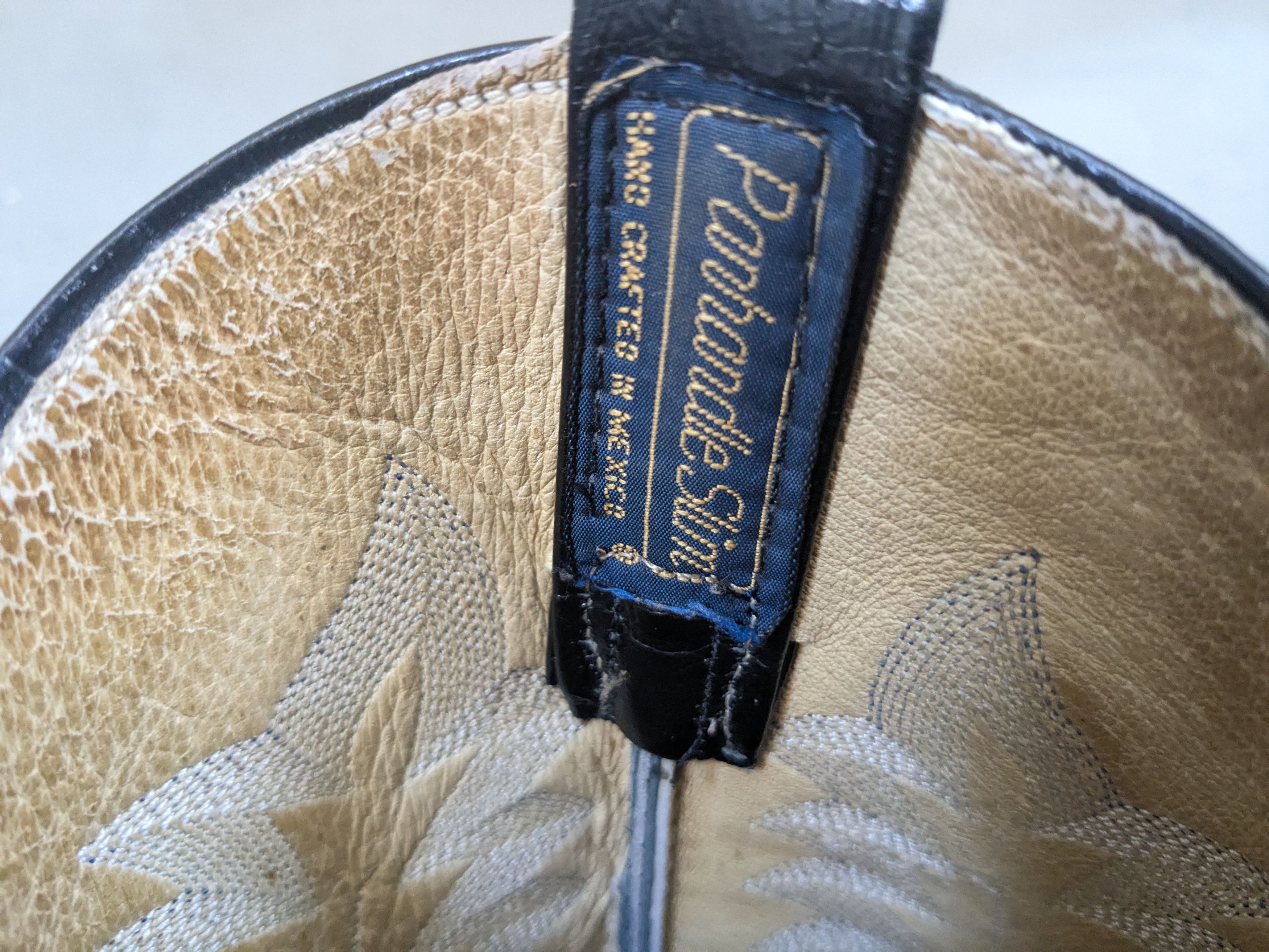 Genuine Leather Panhandle Slim Cowboy Boots 10.5 D Lizard Olive Black 10.5 Size US 10.5 / EU 43-44 - 14 Thumbnail