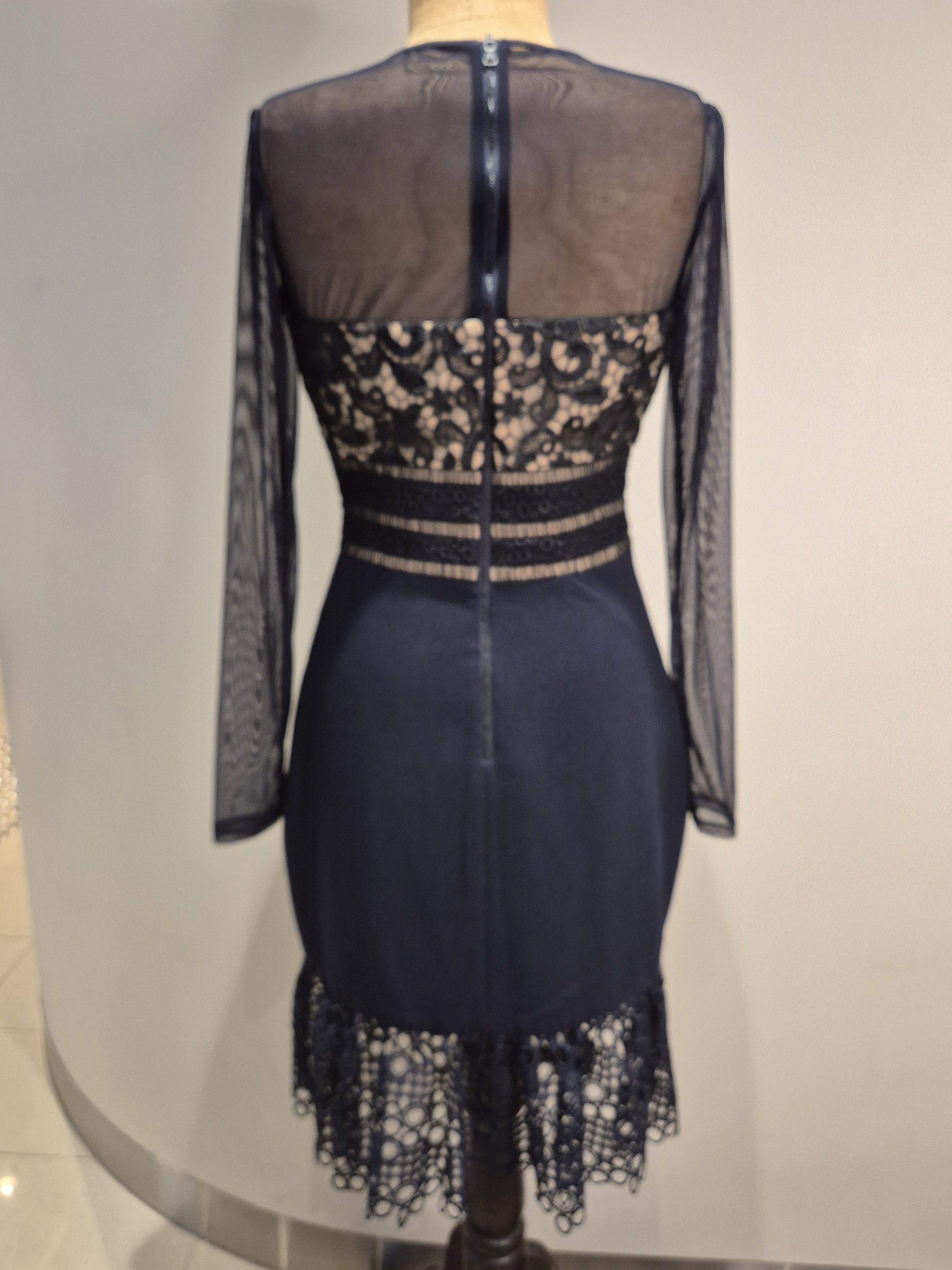 Designer British designer Three Floor navy mid length dress Size S / US 4 / IT 40 - 3 Thumbnail