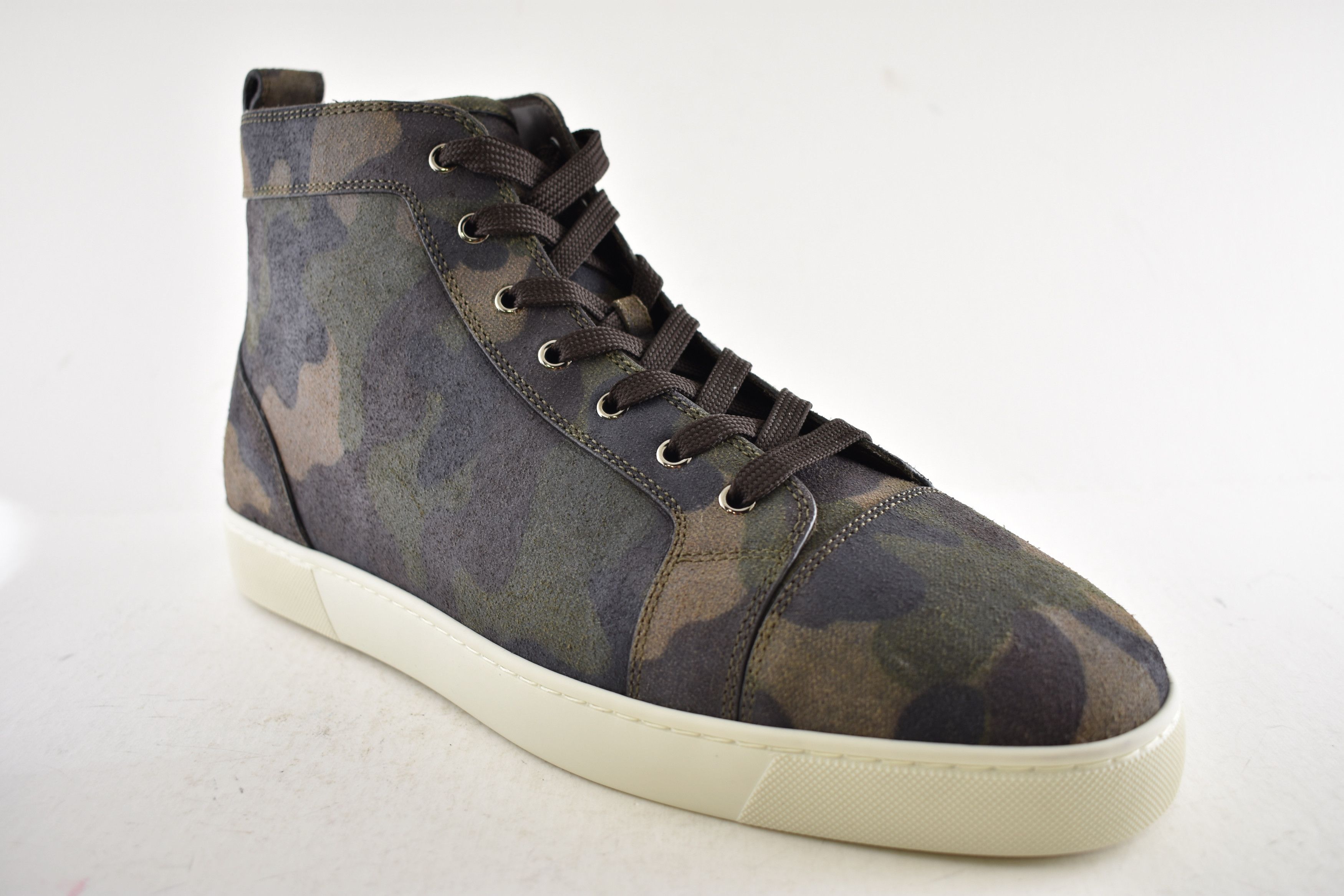 Christian Louboutin Mens Louis Flat Crosta Camouflage High Top Sneaker 48.5 15.5 Size US 15 / EU 48 - 6 Thumbnail