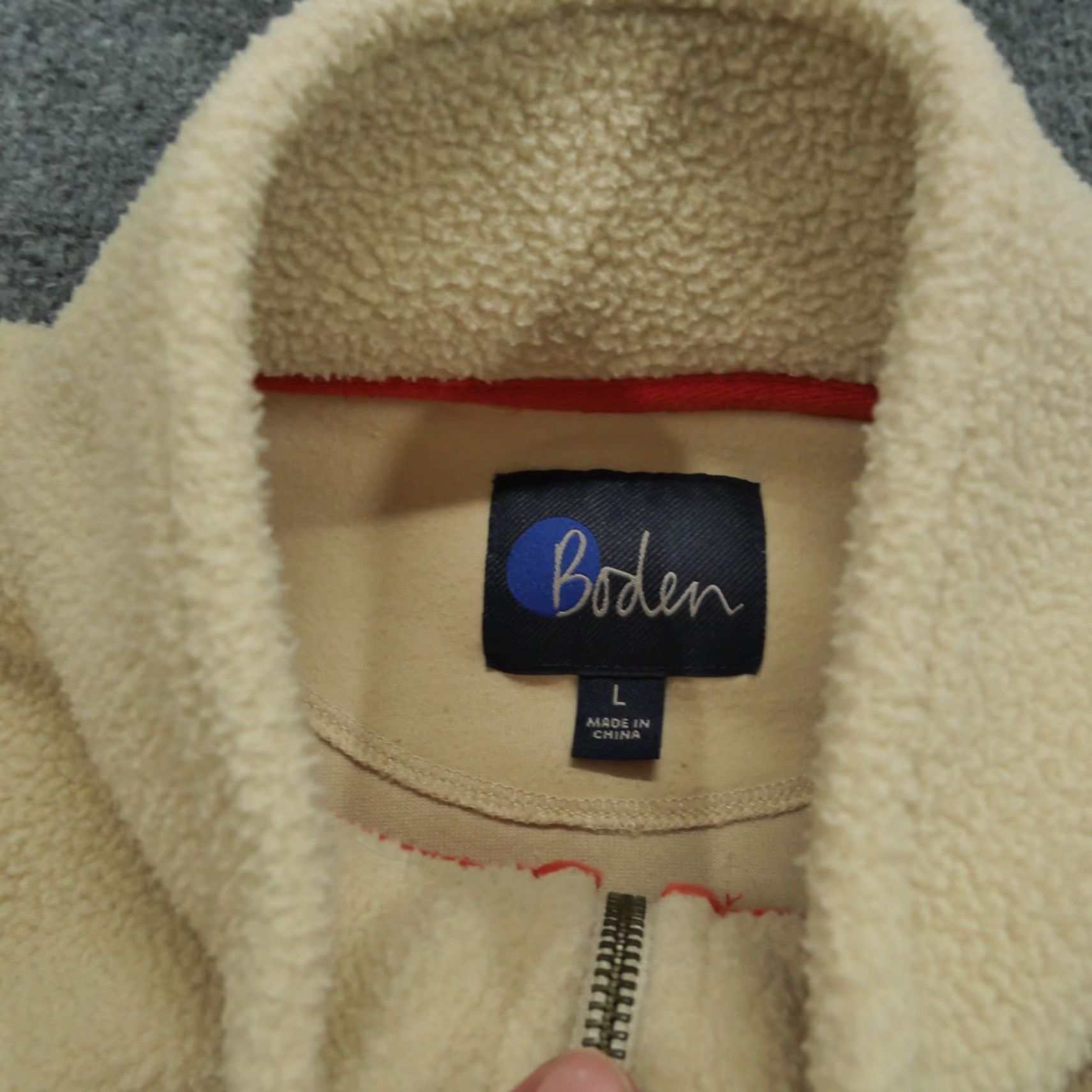 Boden Boden Jacket Mens L Beige Full Zip Fleece Casual Outdoors Bomber Style - Regular Size, Men, Coat/Jacket Size US L / EU 52-54 / 3 - 5 Thumbnail