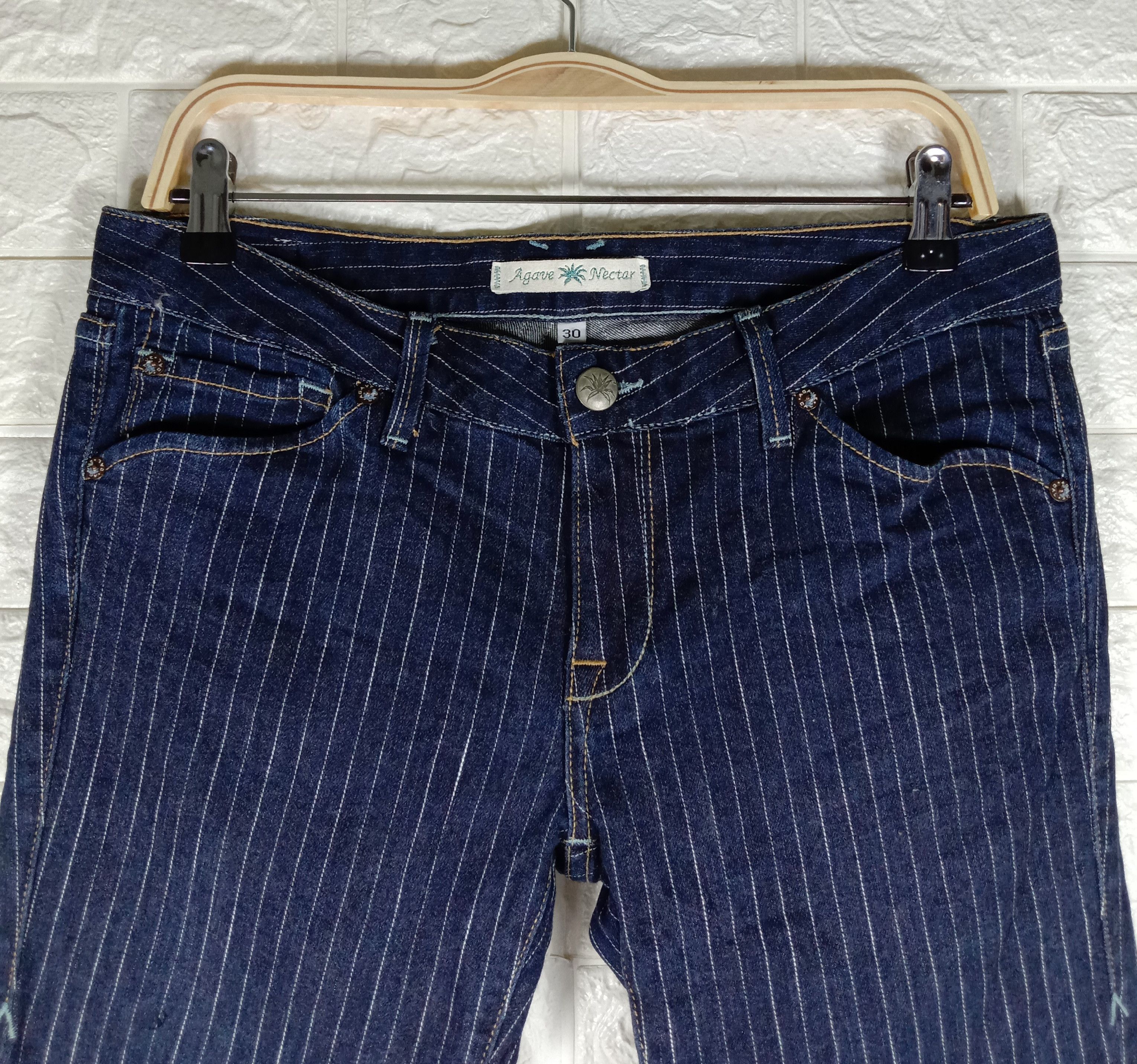 Agave Vintage Agave Hickory Striped Flare Jeans Slim Boot Denim Size 30" / US 8 / IT 44 - 2 Thumbnail
