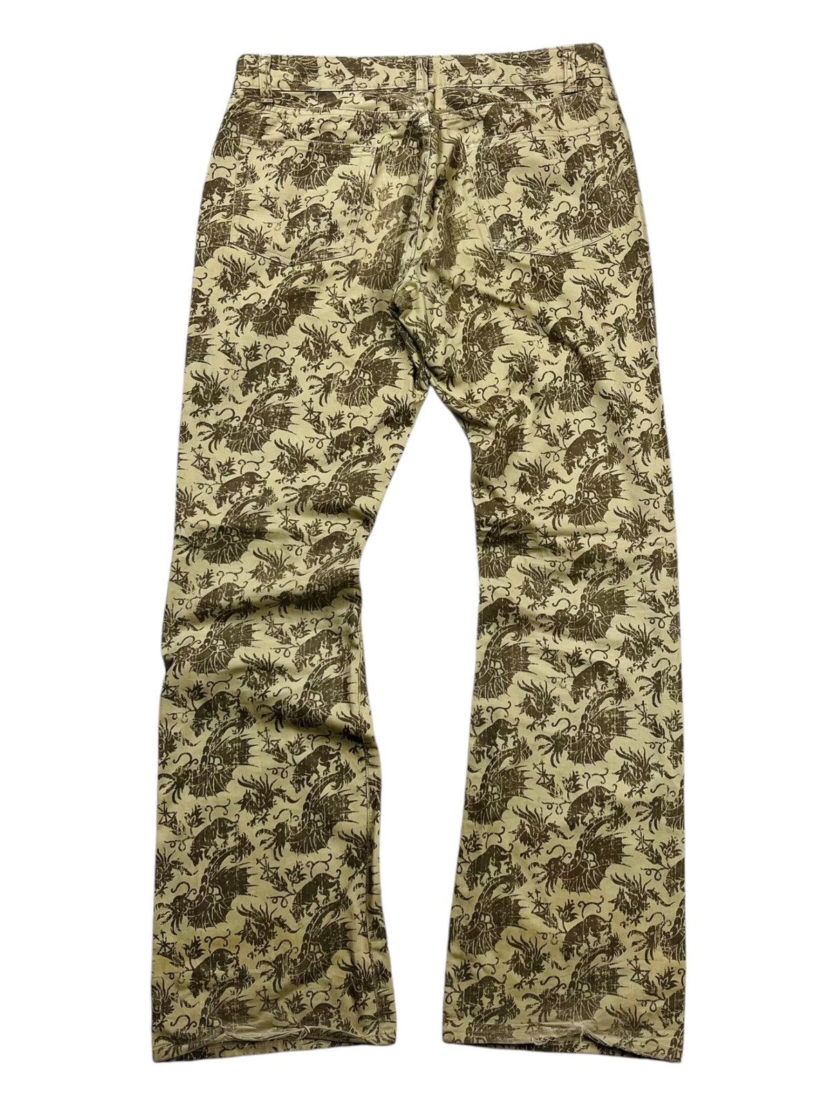 BUFFALO BOBS 2000s Schlussel - Dragon Flared Pants Size US 30 / EU 46 - 2 Thumbnail