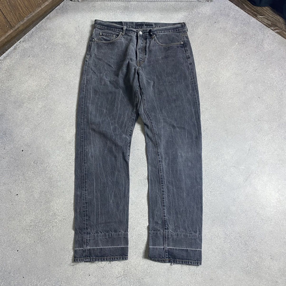 Stone Island Vintage 80s Trashed Stone Island Jeans Patch Logo Dnim pants Size US 36 / EU 52 - 7 Thumbnail